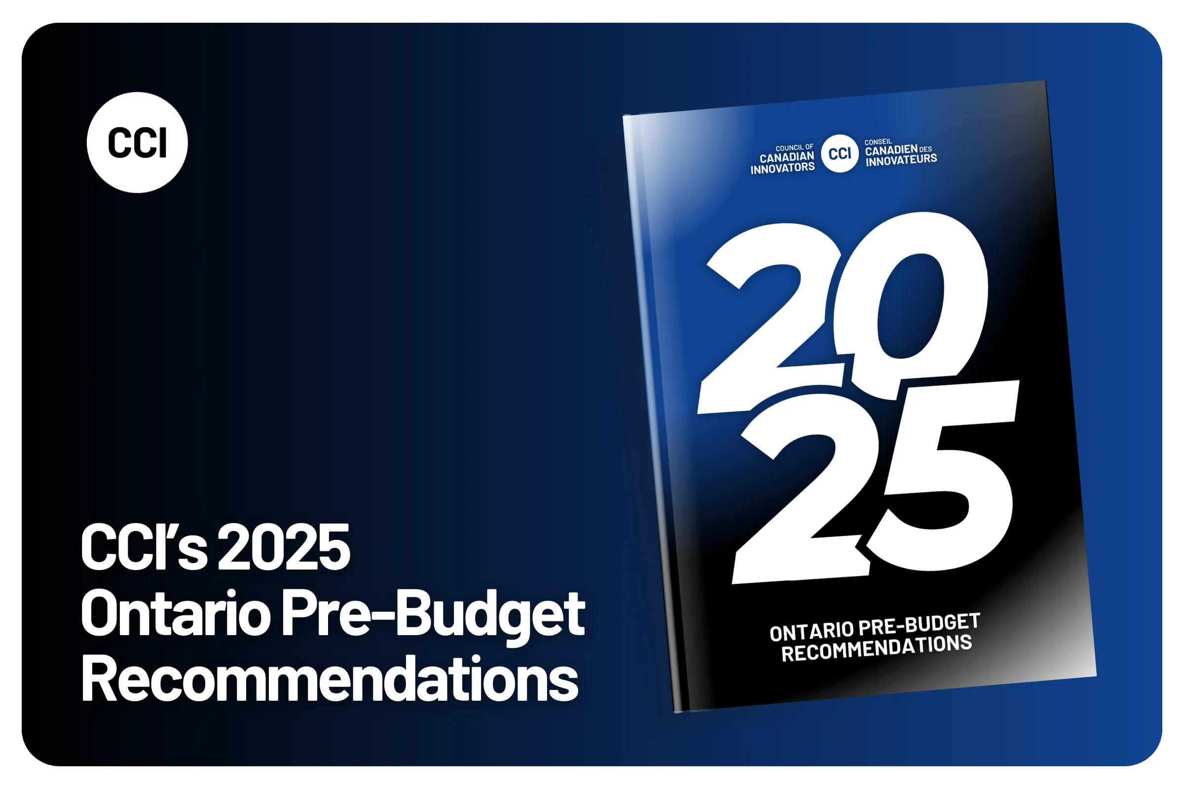 CCI's 2025 Ontario Pre-Budget Recommendations