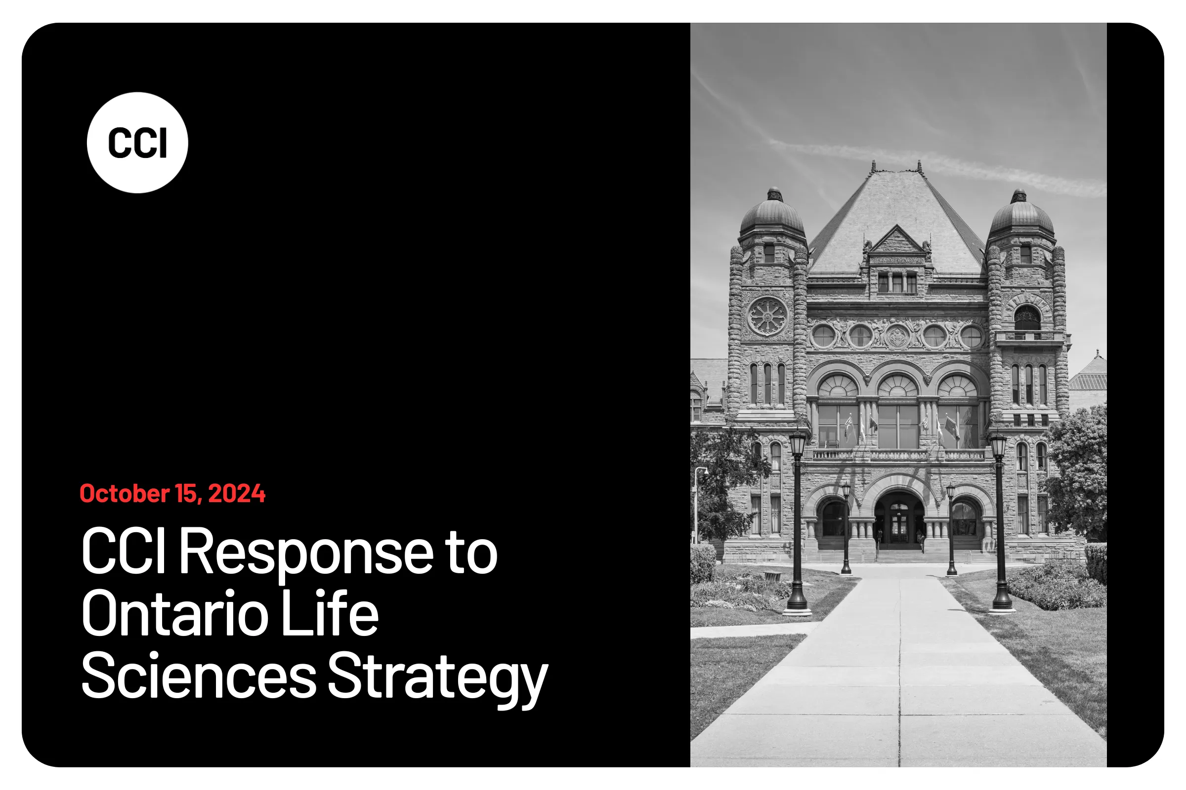 CCI Response to Ontario Life Sciences Strategy