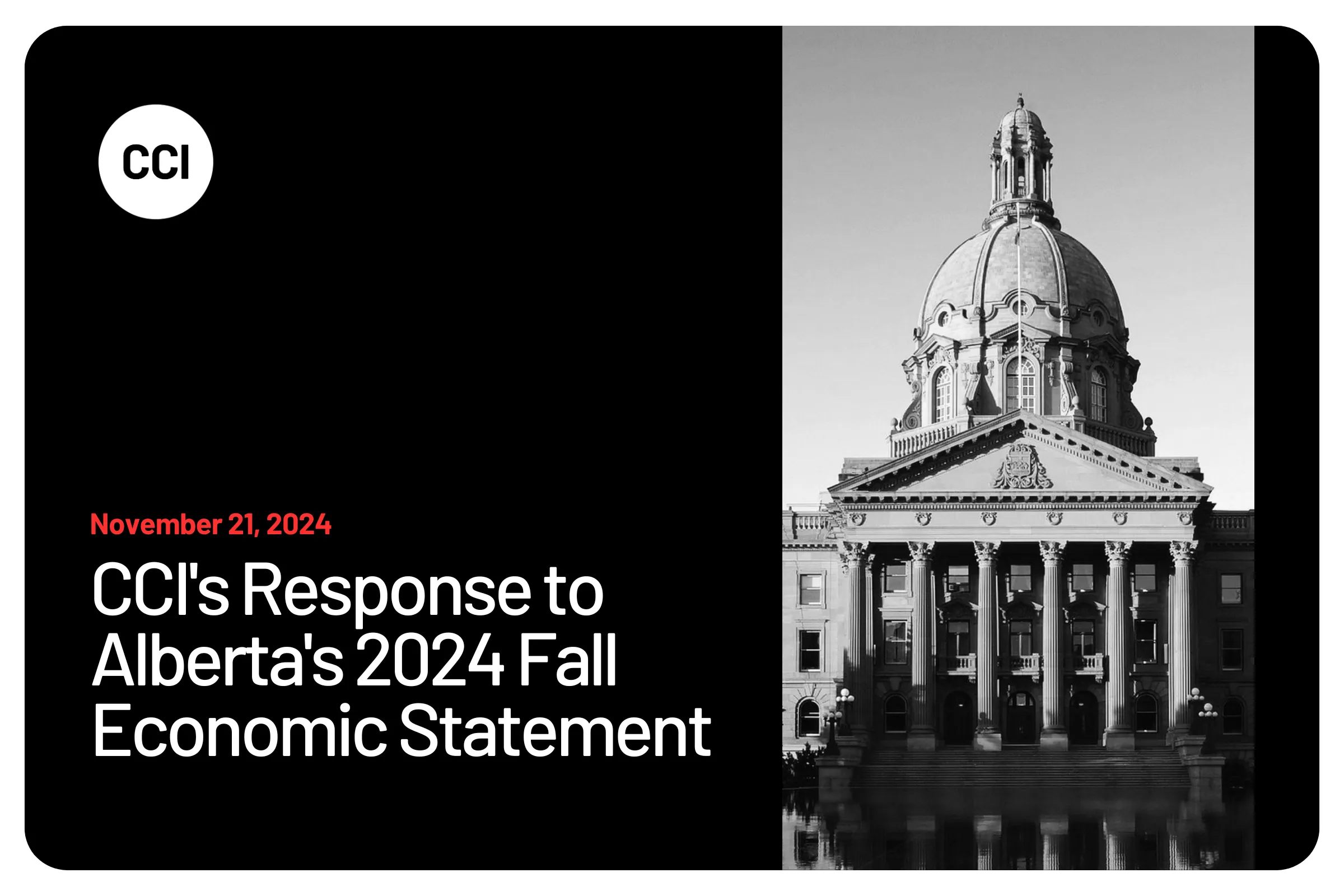 CCI's Response to Alberta's 2024 Fall Economic Statement 