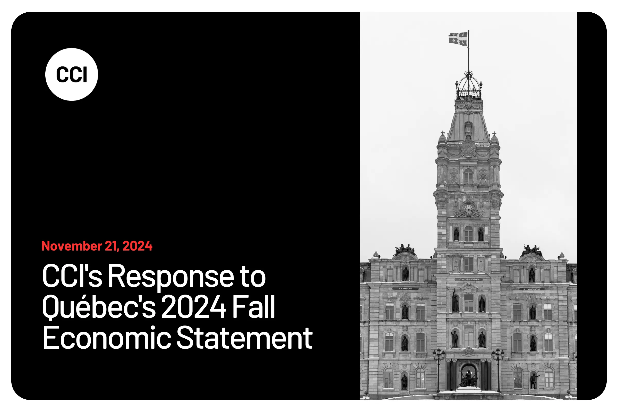 CCI's Response to Québec's 2024 Fall Economic Statement 