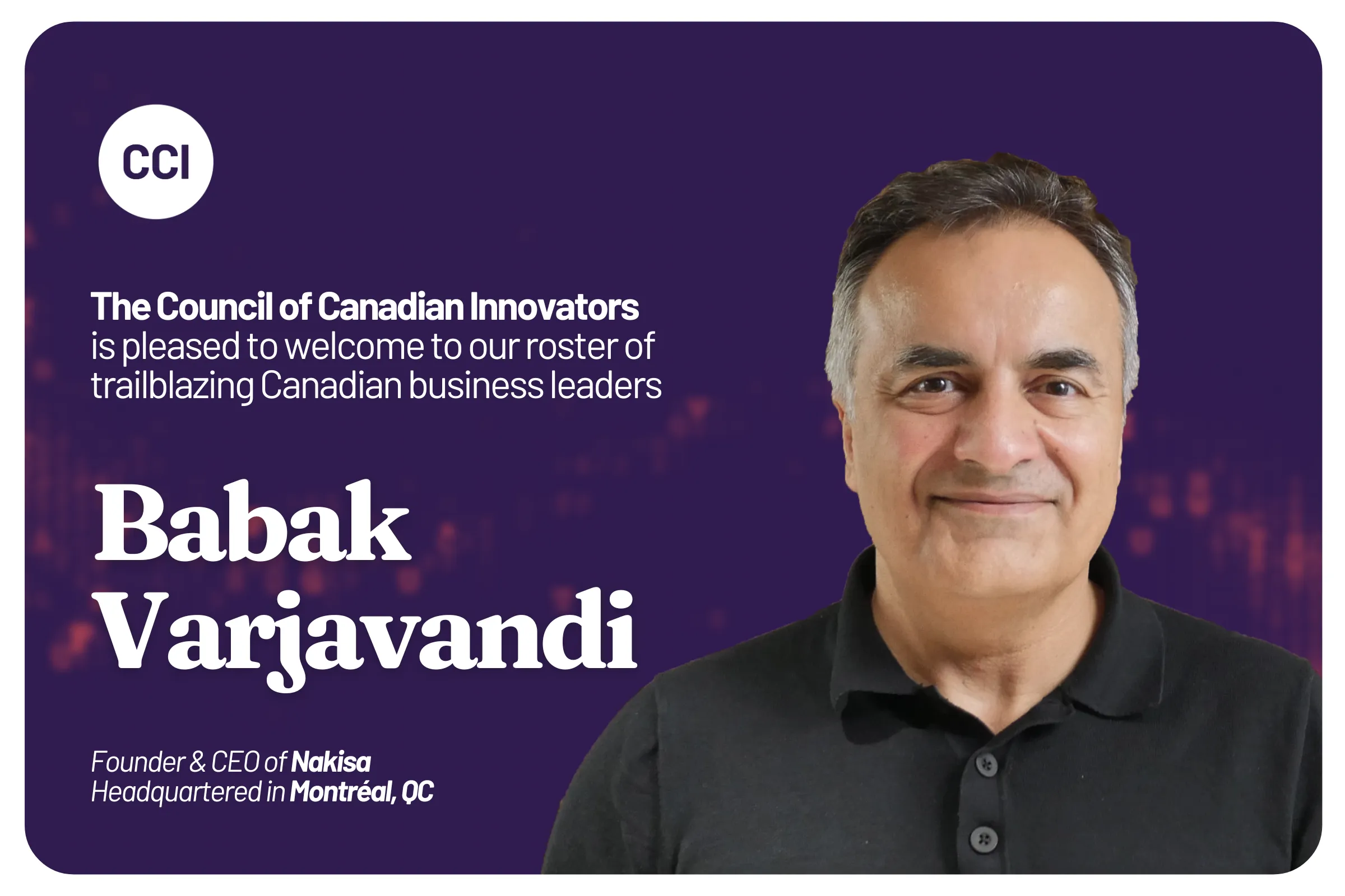 CCI Welcomes Nakisa to our Network of Domestic Innovators