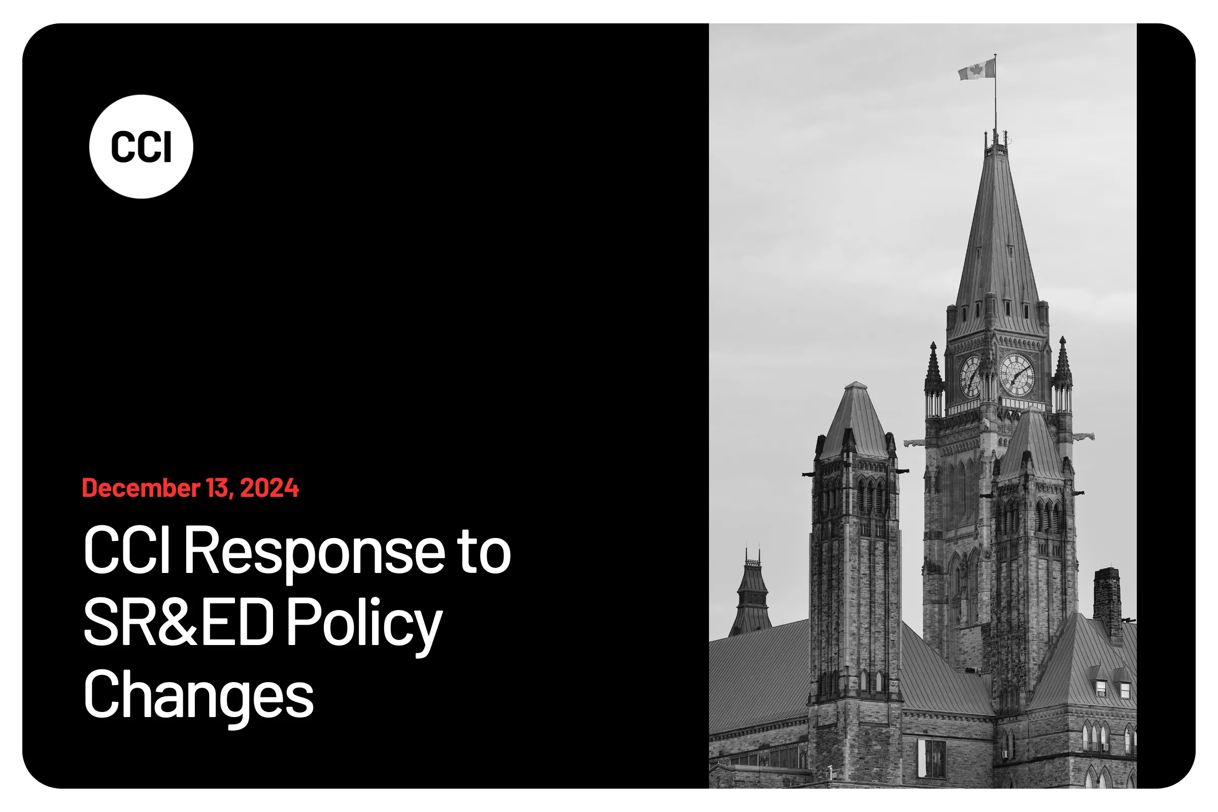 CCI Response to SR&ED Policy Changes