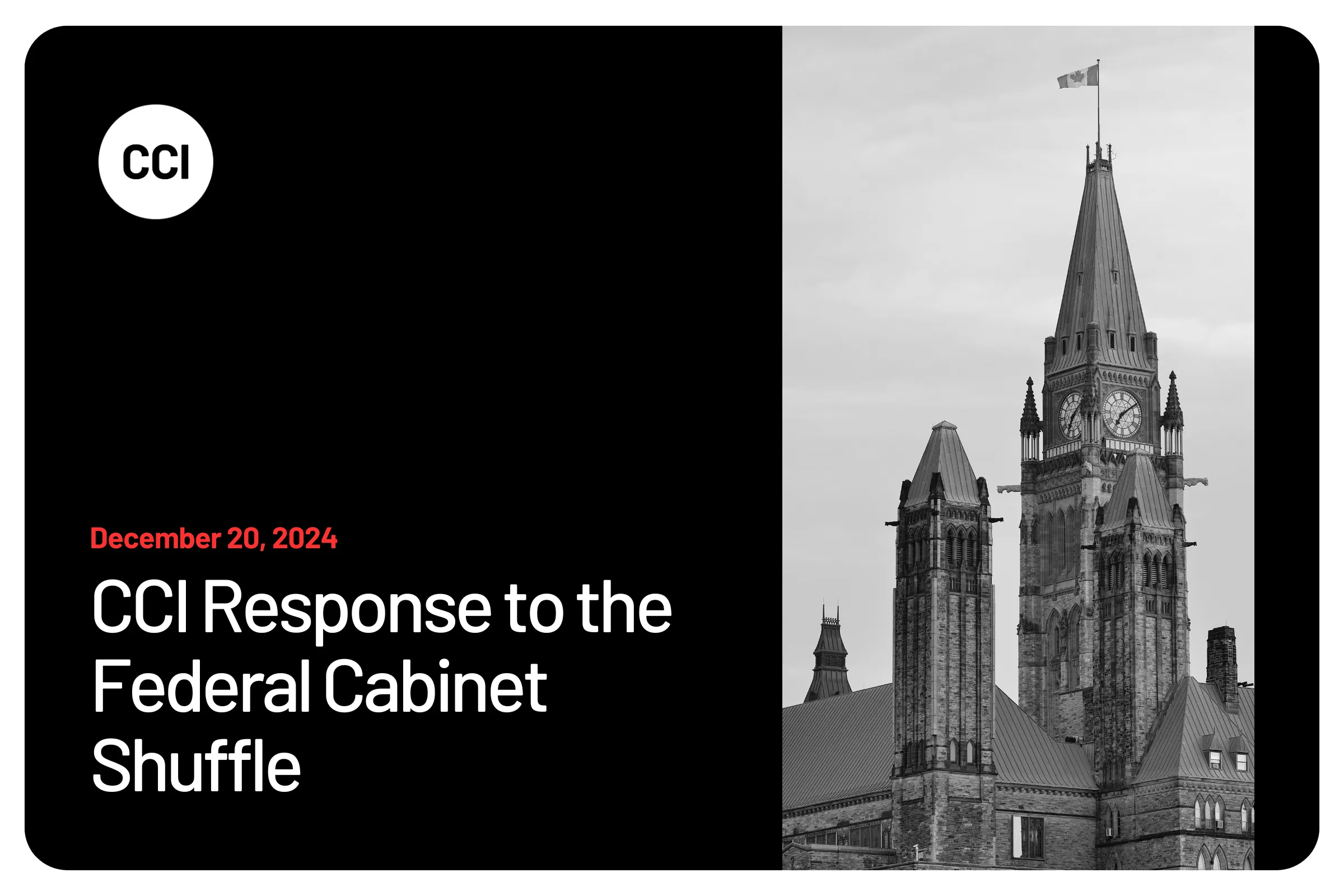 CCI Response to the Federal Cabinet Shuffle