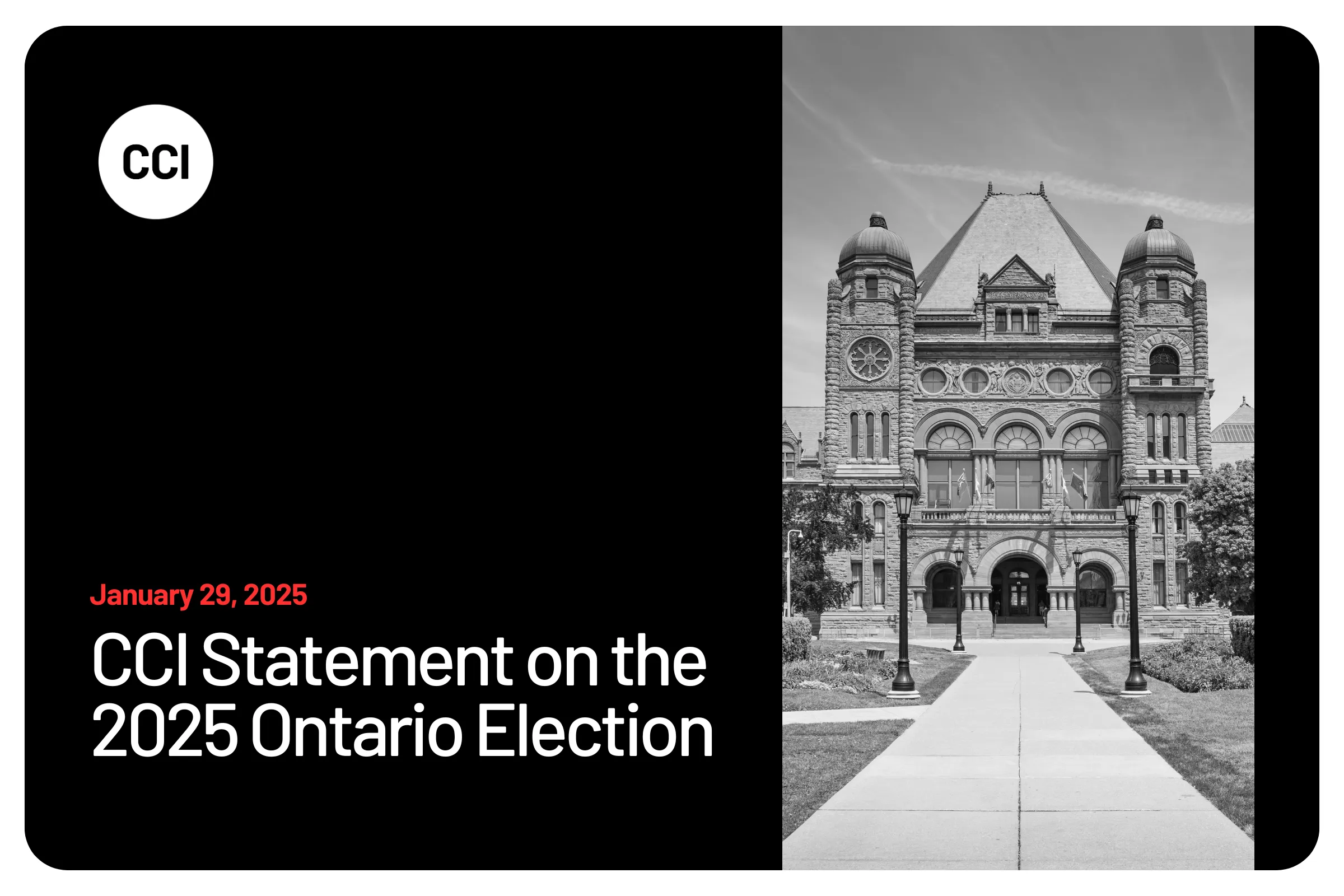 CCI Statement on the 2025 Ontario Election
