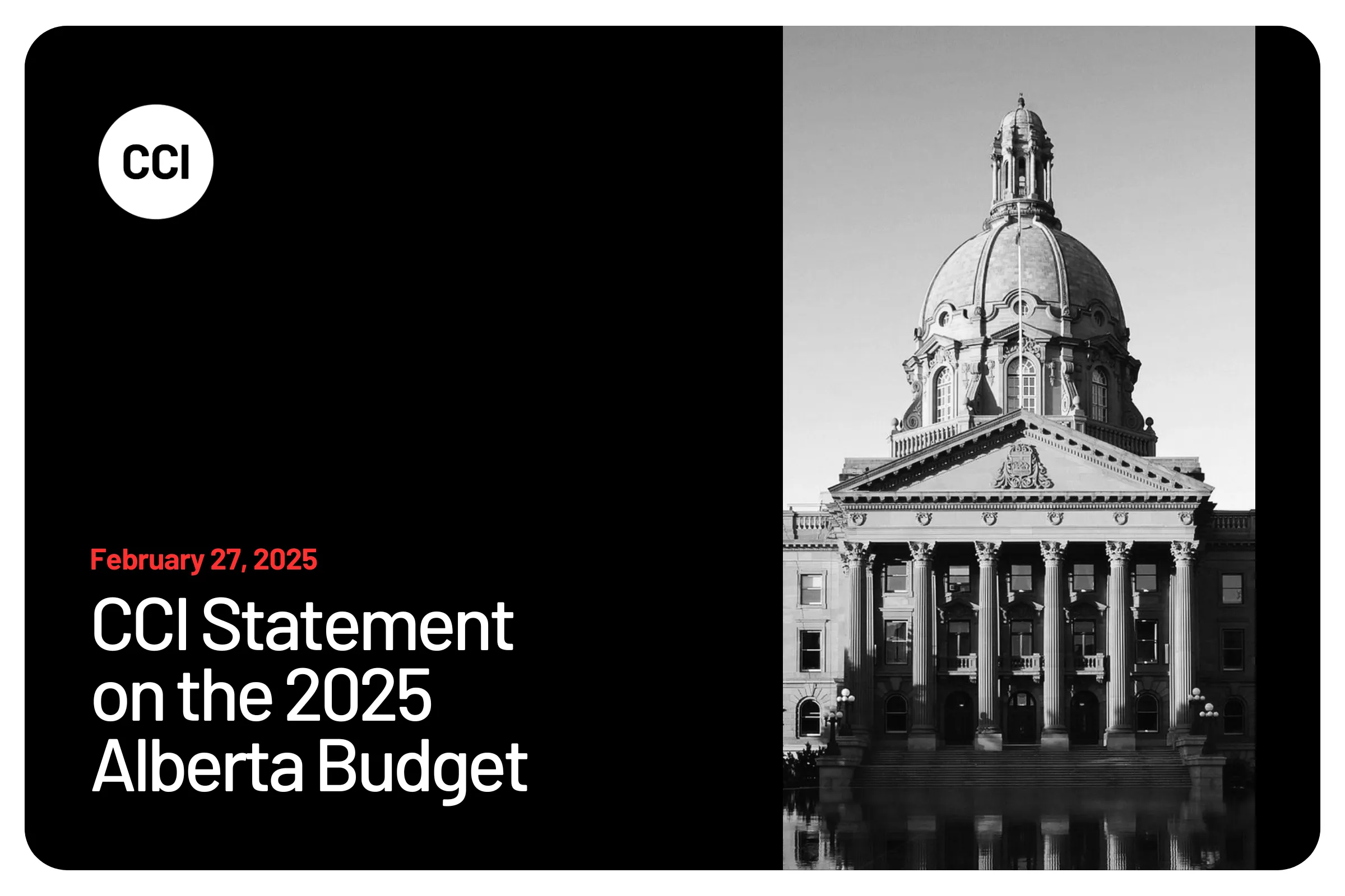 CCI Statement  on the 2025  Alberta Budget