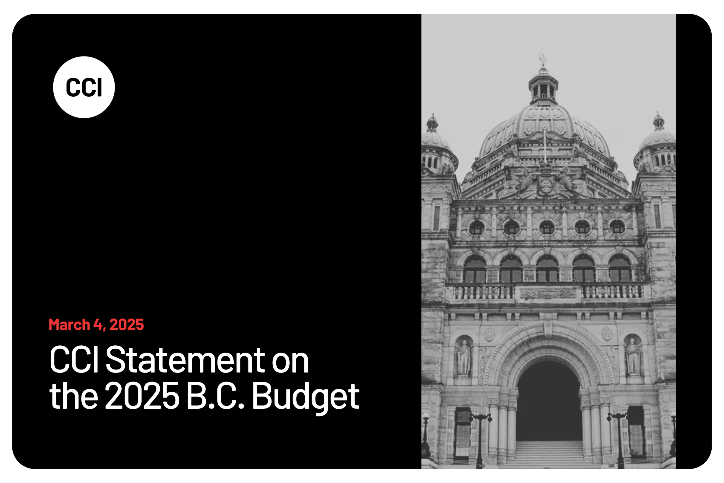 CCI Statement on the 2025 B.C. Budget