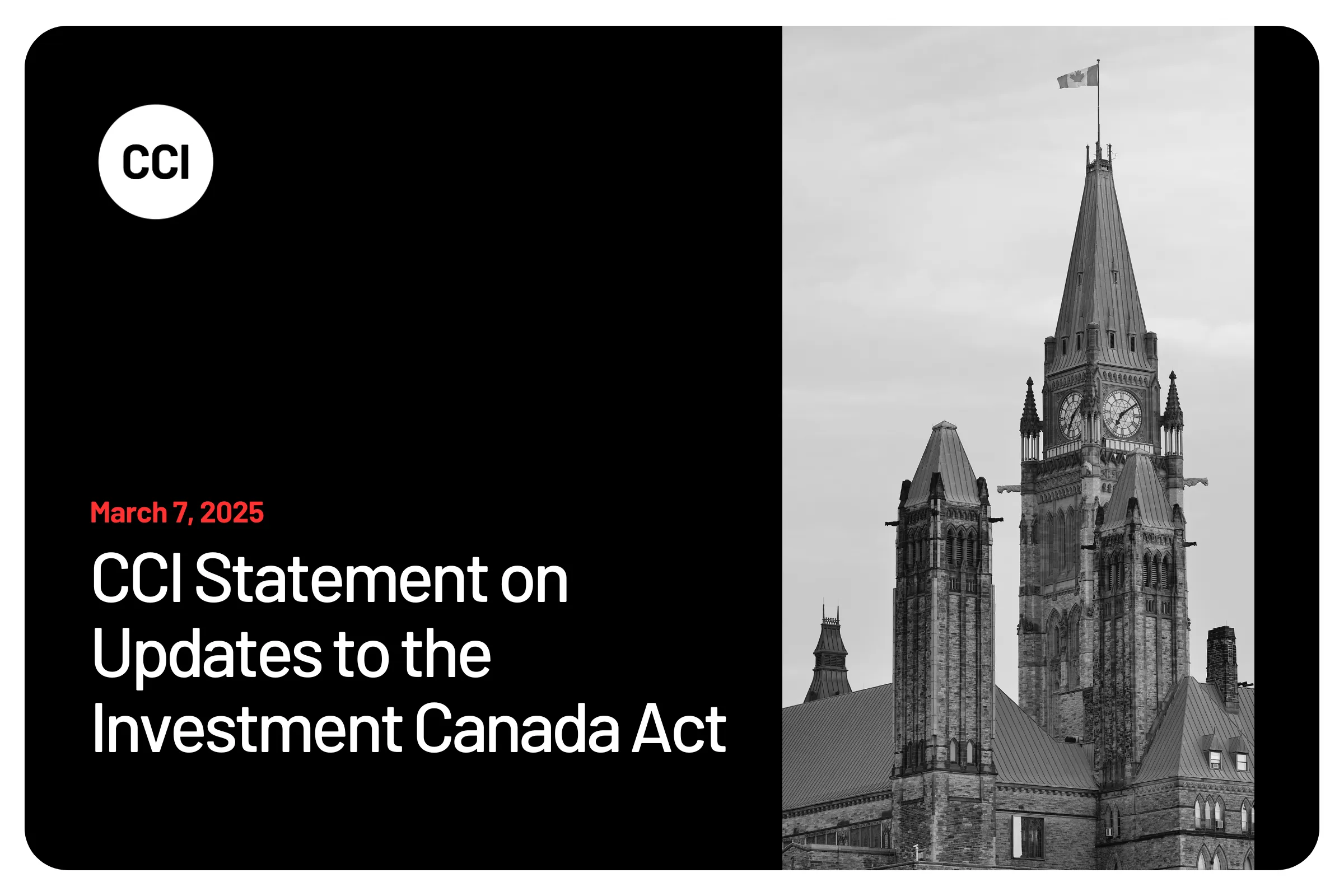 CCI Statement on Updates to the Investment Canada Act