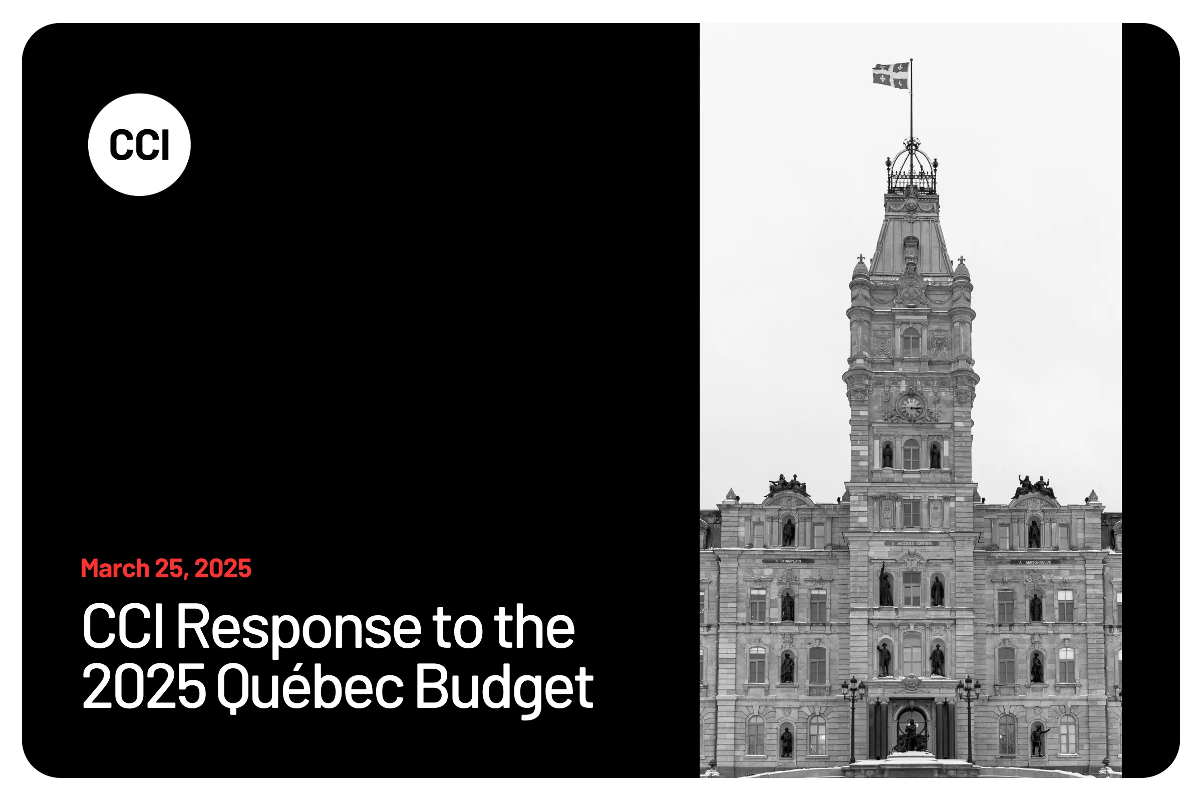 Réponse de CCI au budget du Québec de 2025