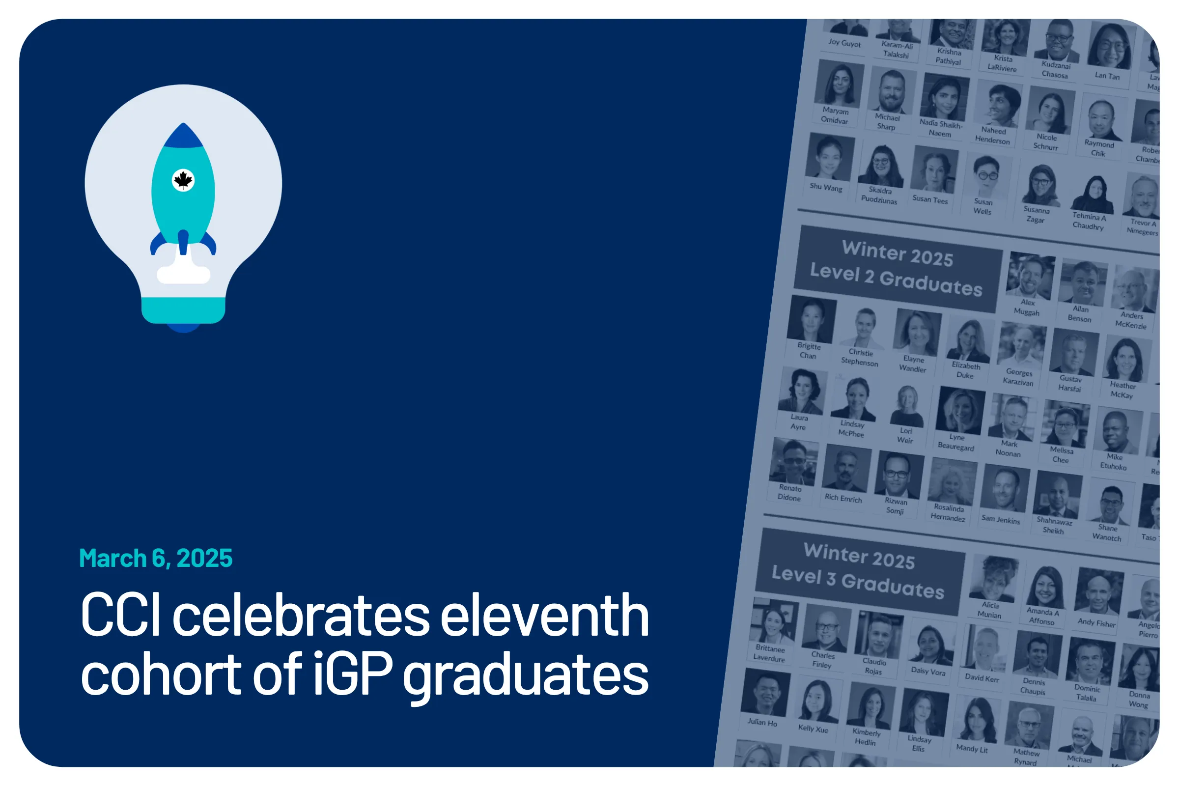 CCI Celebrates 11th Cohort of iGP Graduates