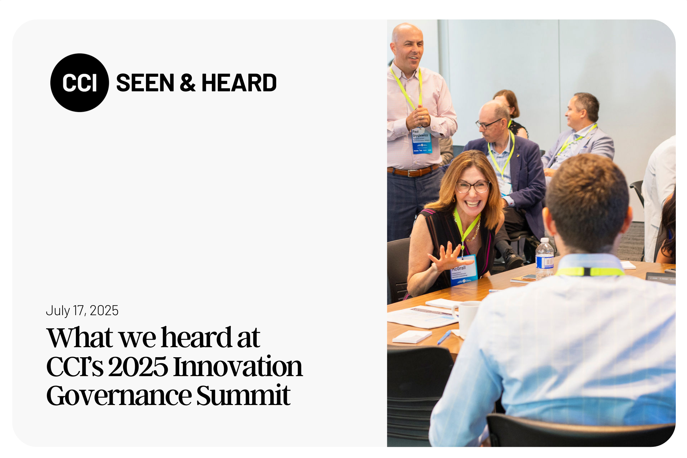 Seen & Heard at CCI’s 2025 Innovation Governance Summit