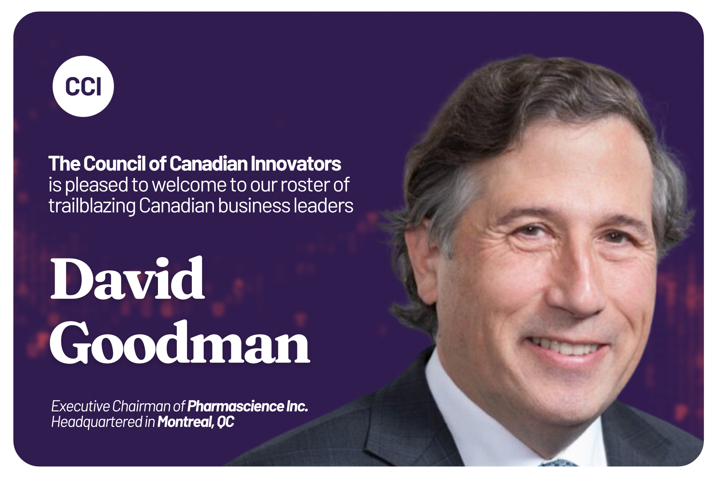 CCI Welcomes Pharmascience Inc. to Our National Network of Innovators