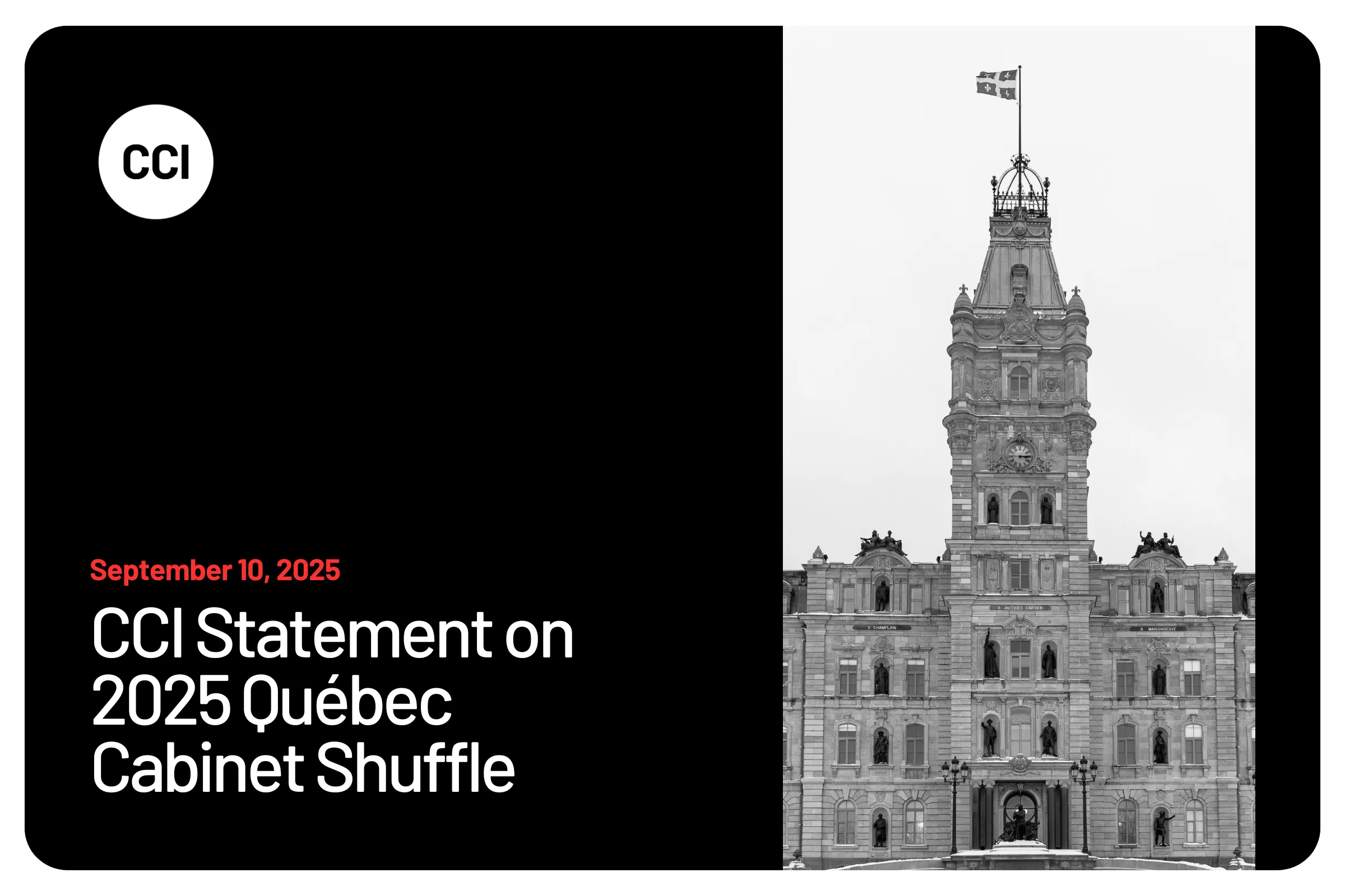 CCI Statement on 2025 Québec Cabinet Shuffle