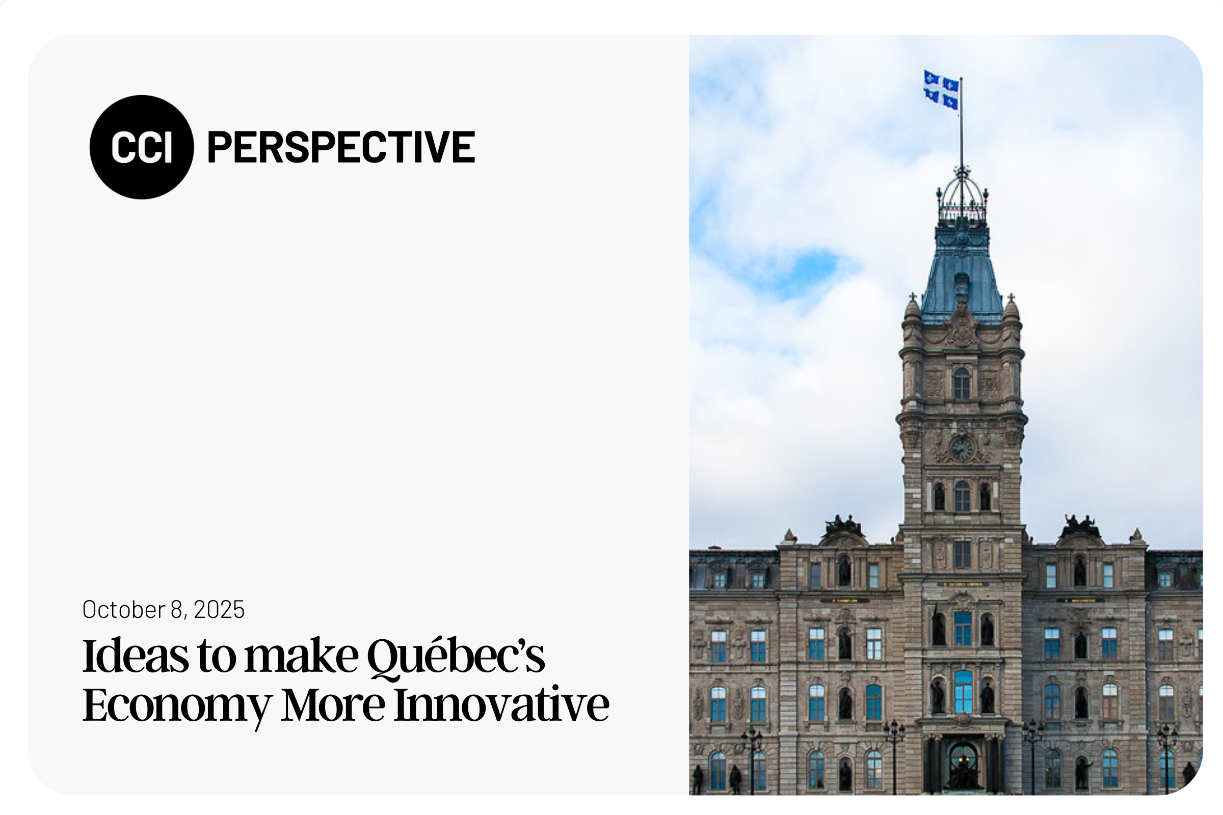 Ideas to make Québec’s Economy More Innovative