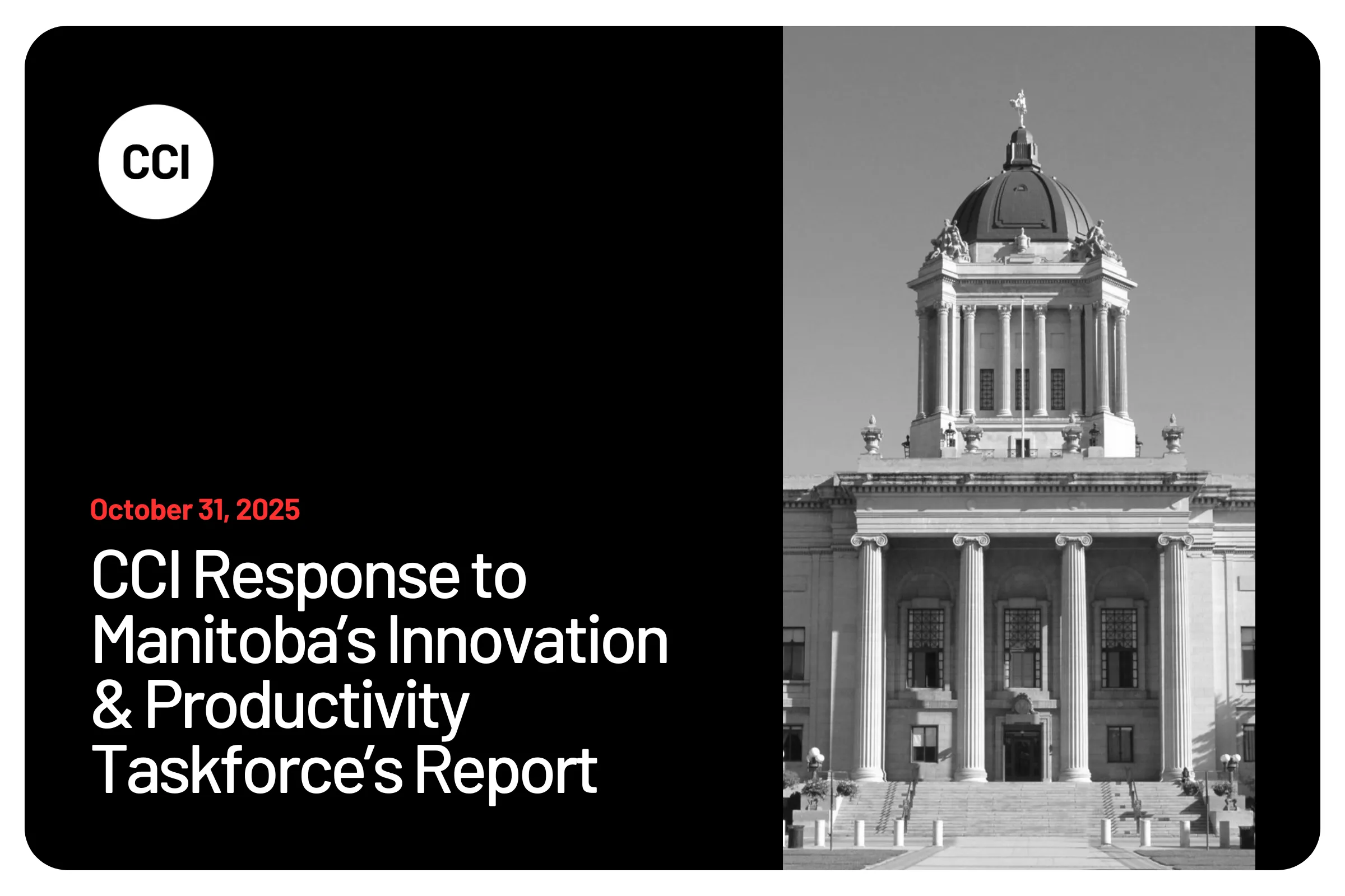 CCI's Response to Manitoba's Innovation & Productivity Taskforce's Report