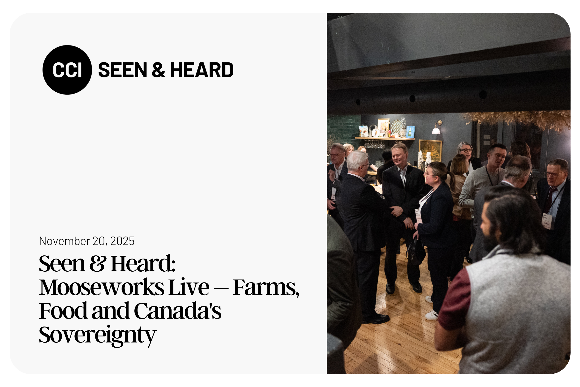 Seen & Heard: Mooseworks Live – Farms, Food and Canada's Sovereignty