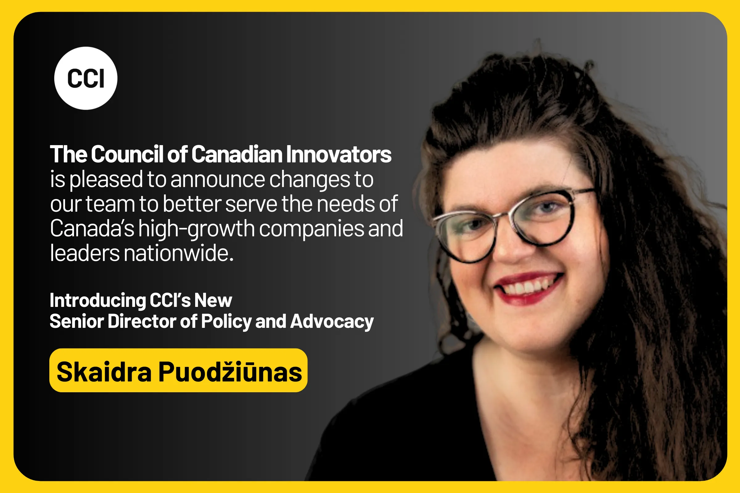 Skaidra Puodžiūnas Promoted to CCI's Senior Director of Policy and Advocacy