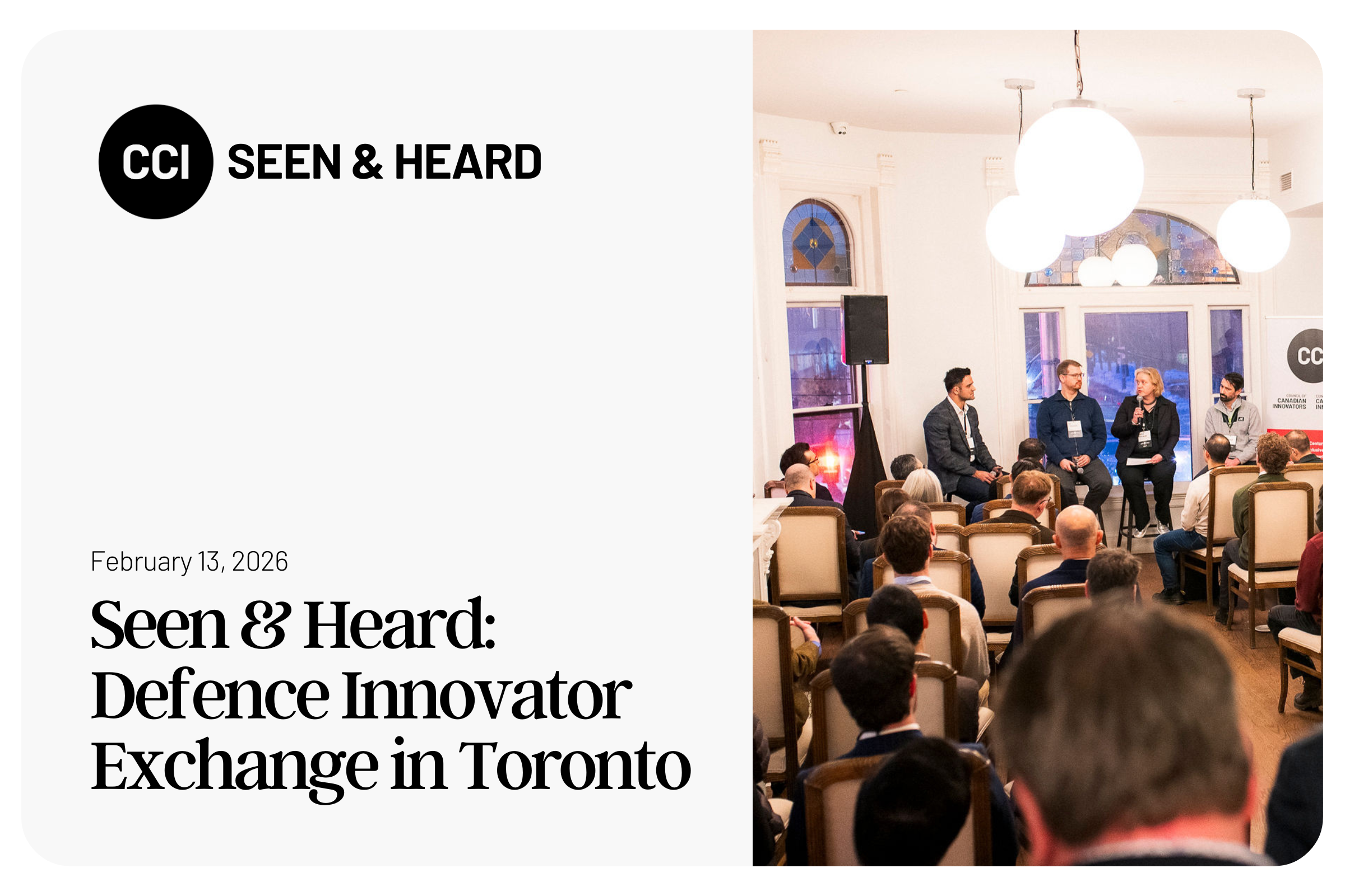 Seen & Heard:  Defence Innovator Exchange in Toronto