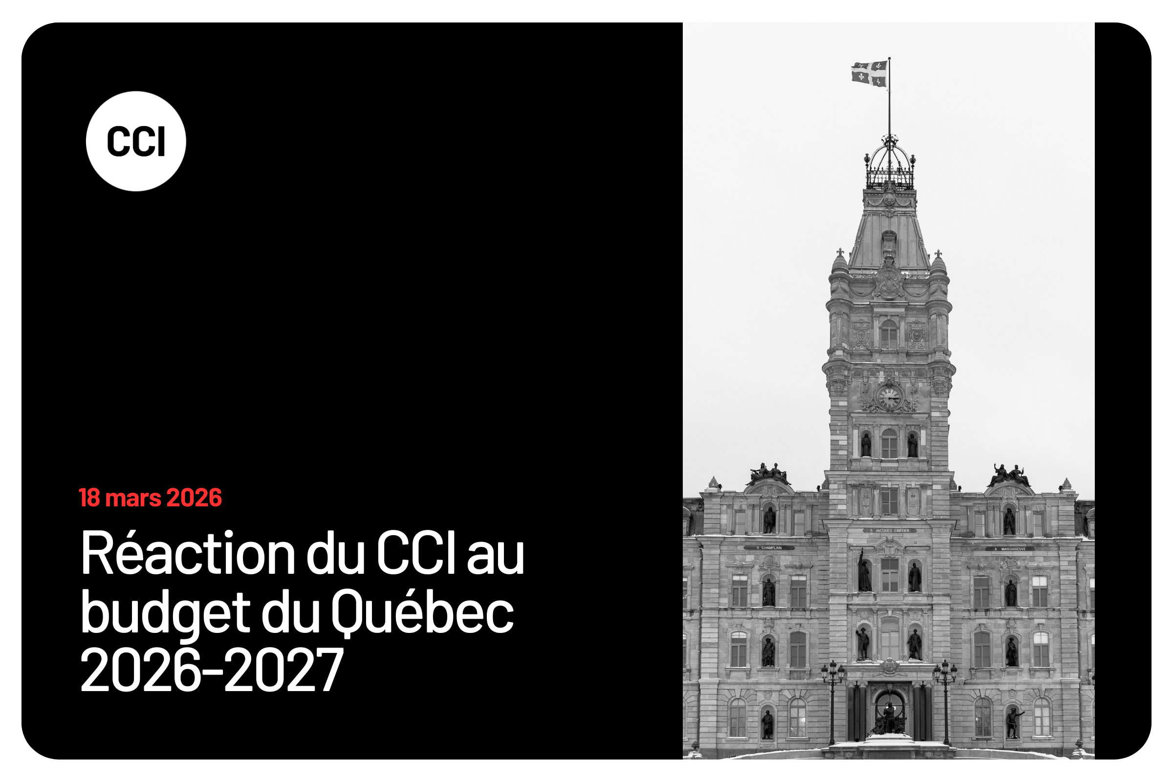 Réaction du CCI au budget du Québec 2026-2027