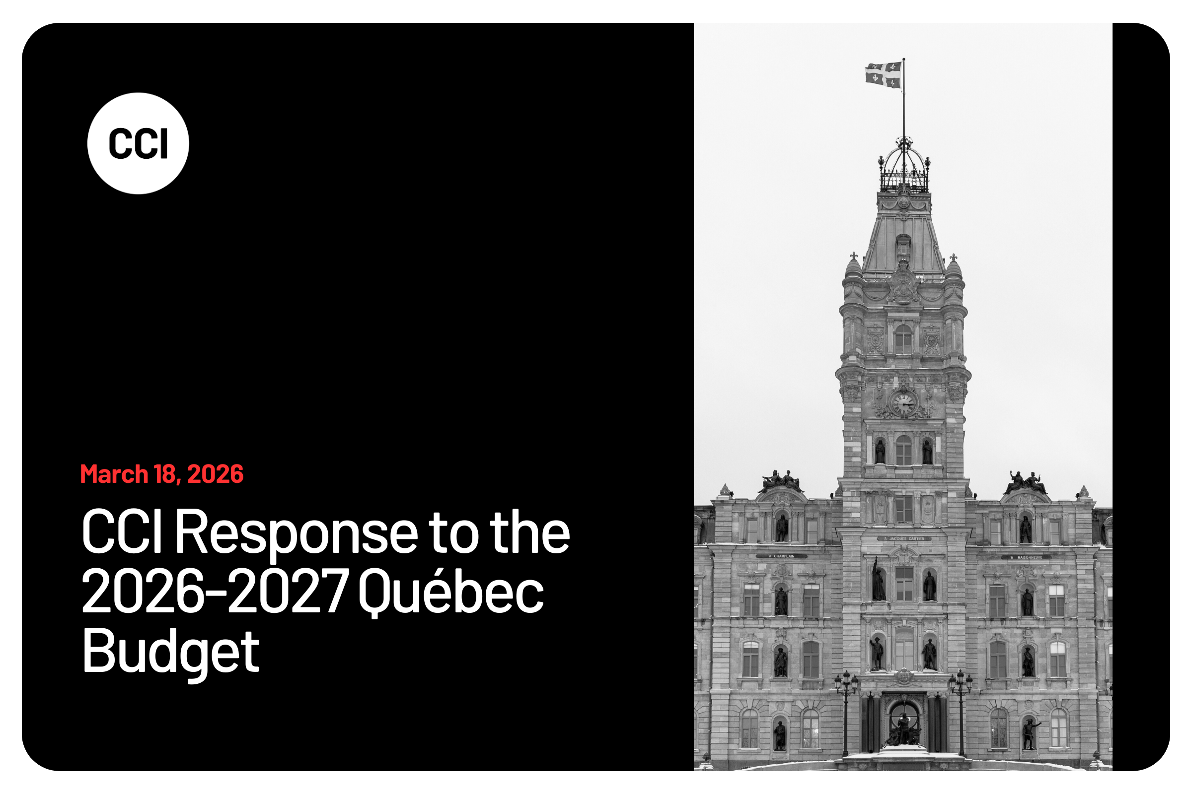 CCI Response to the 2026-2027 Québec Budget