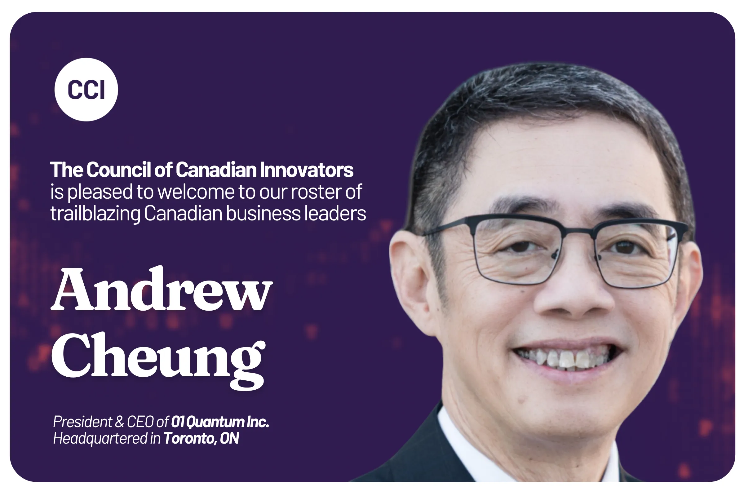 CCI Welcomes 01 Quantum to Our National Network of Innovators
