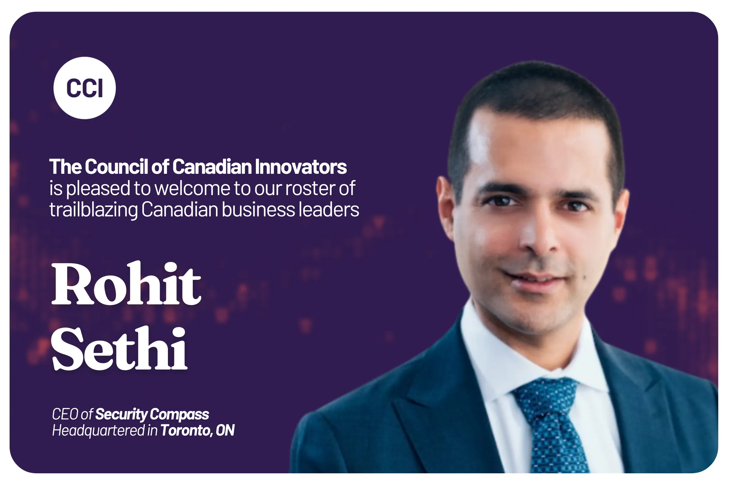 CCI Welcomes Security Compass to Our National Network of Innovators