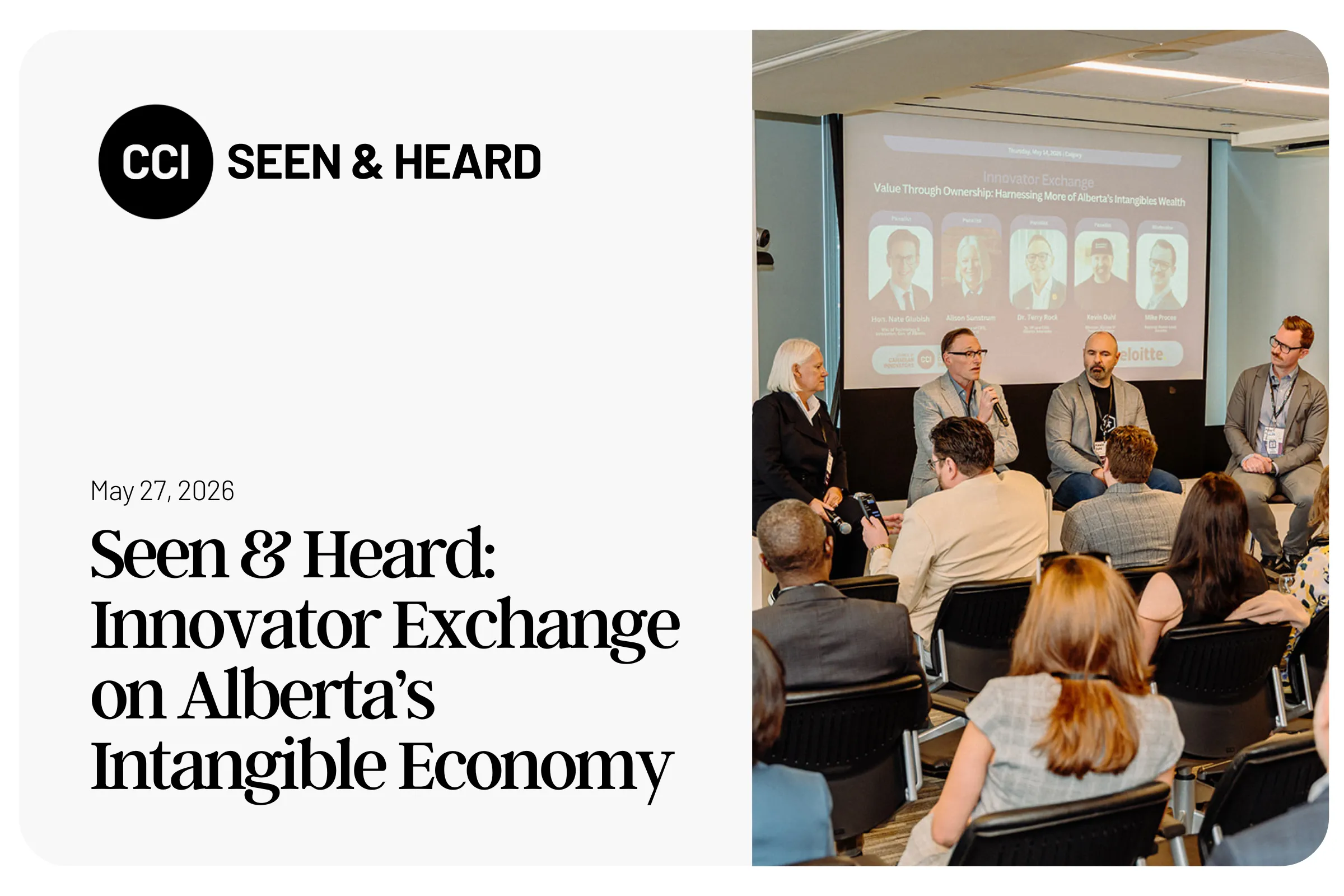 Seen & Heard: Innovator Exchange on Alberta’s Intangible Economy