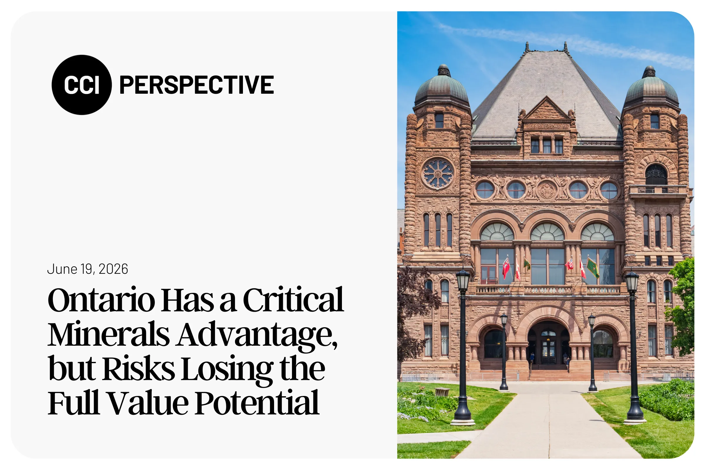 L'Ontario possède un avantage en matière de minéraux critiques, mais risque de perdre son plein potentiel de valeur.