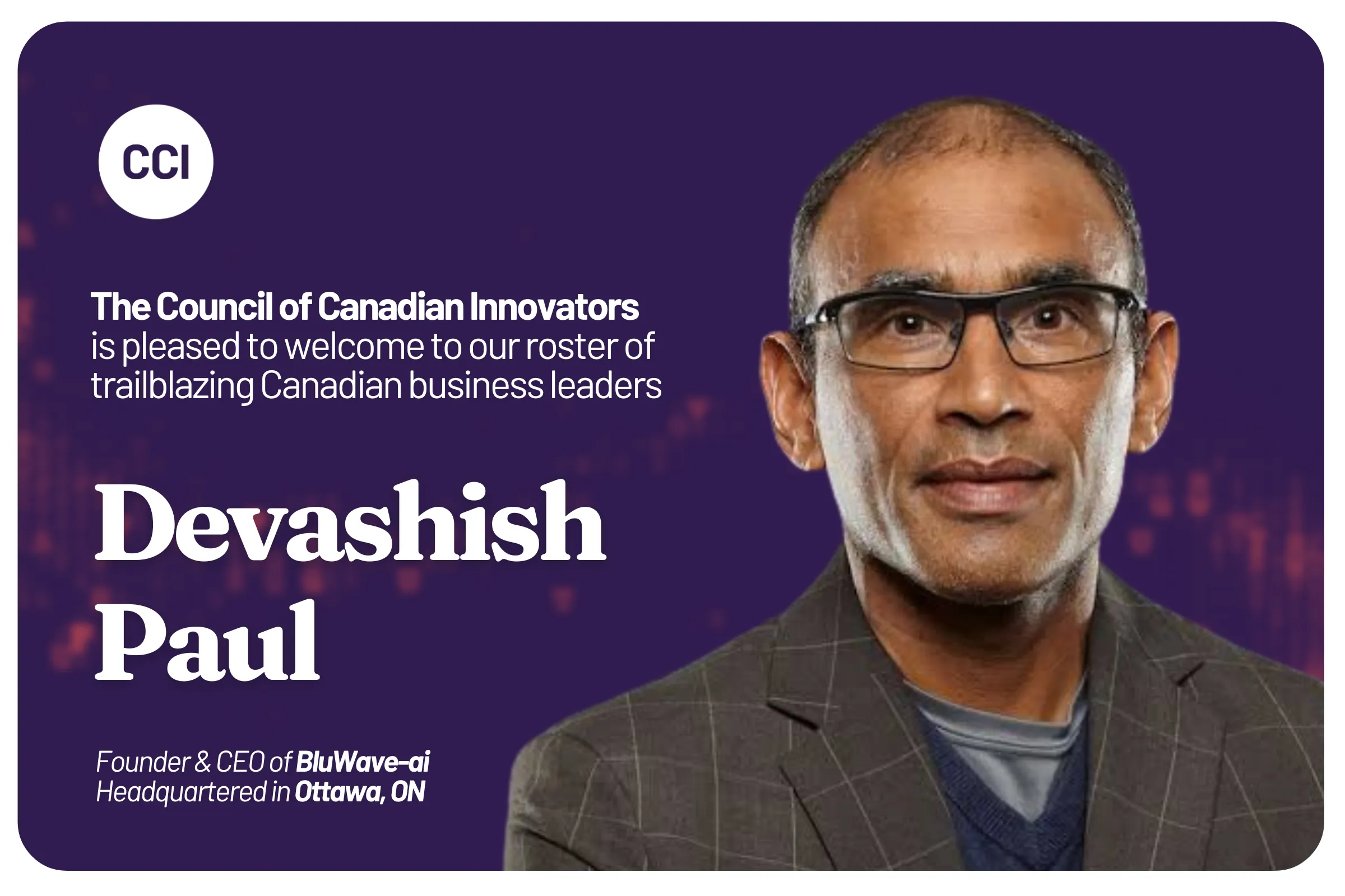 CCI Welcomes BluWave-ai to Our National Network of Innovators