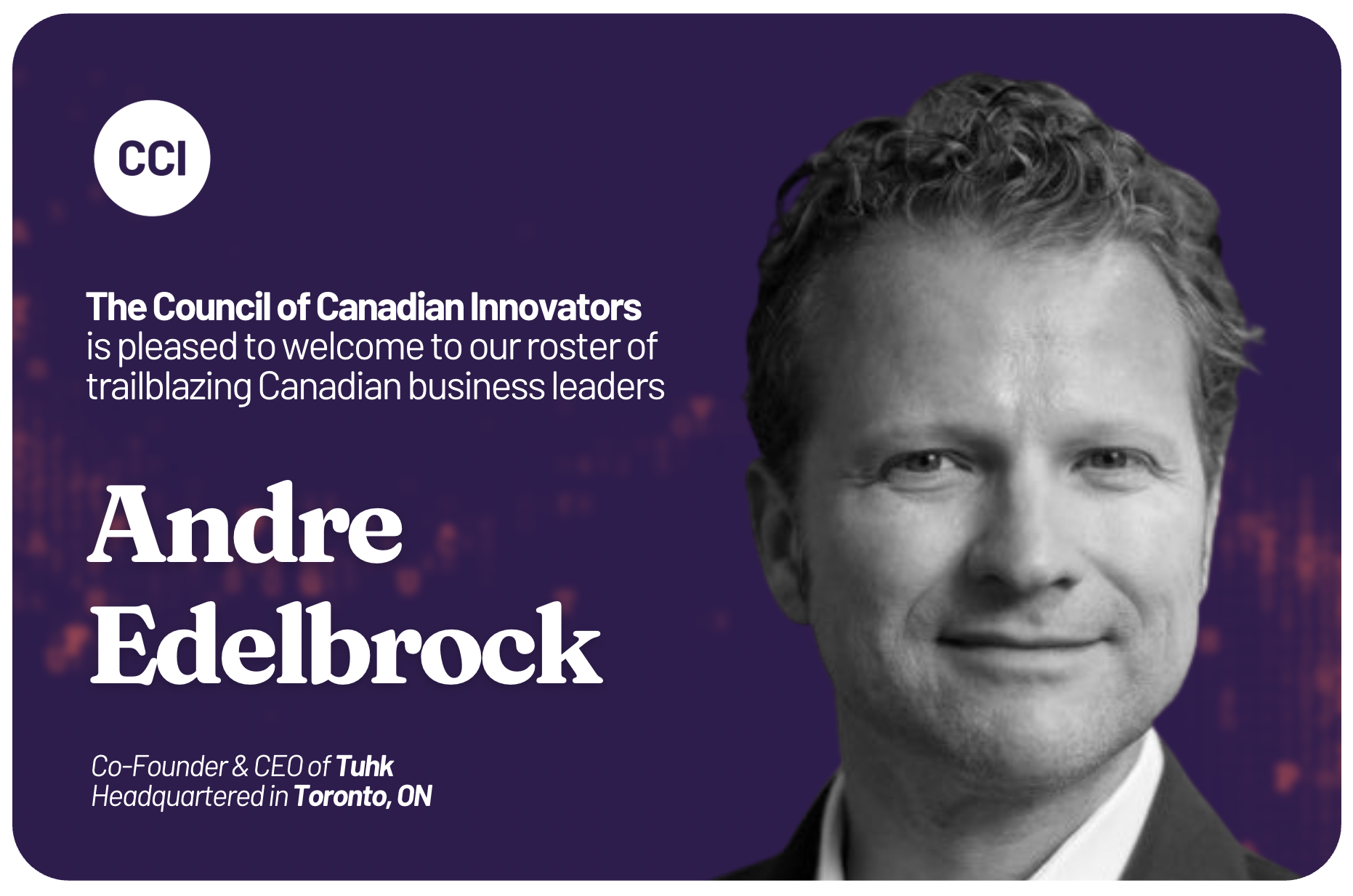 CCI Welcomes Tuhk to Our National Network of Innovators