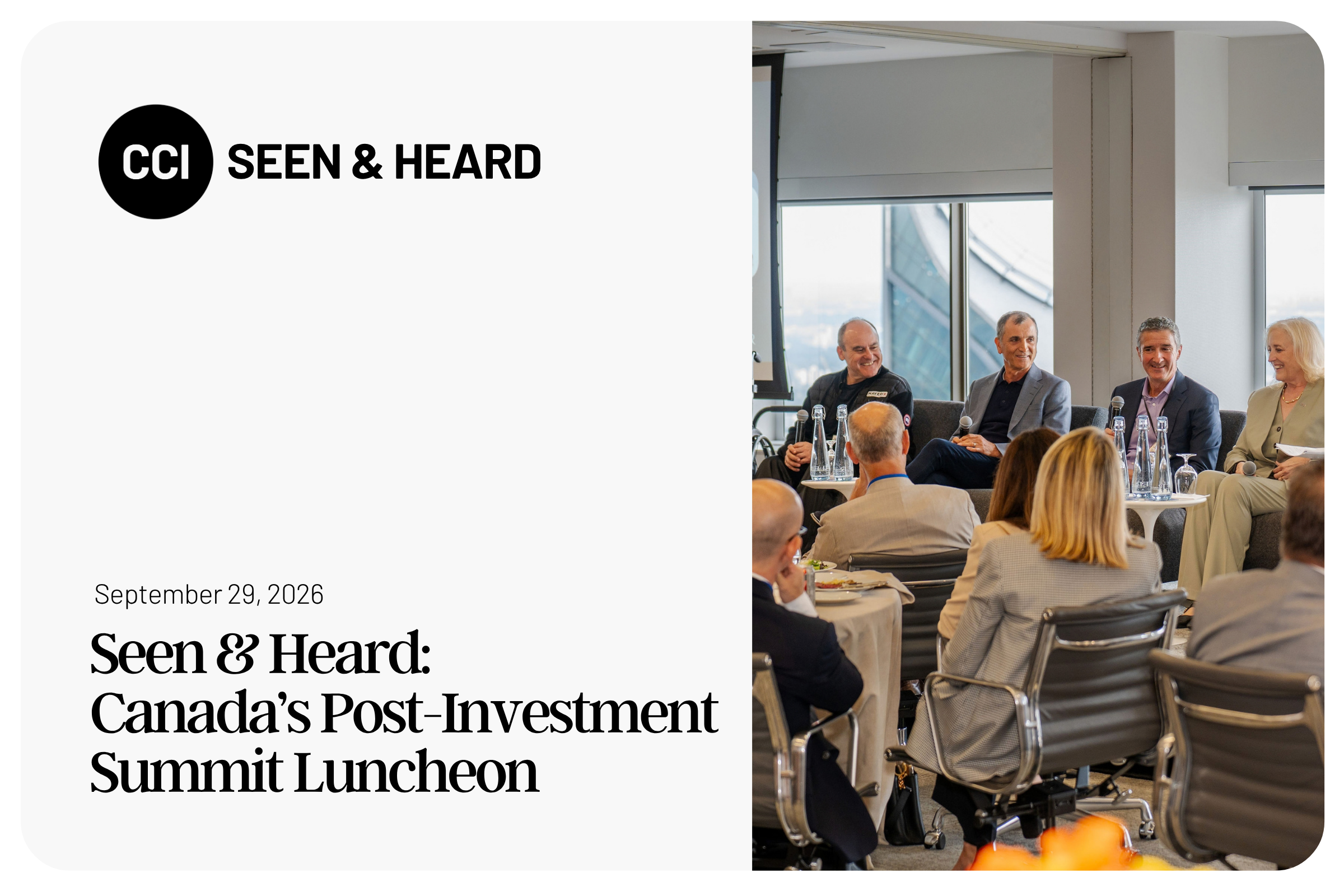 Seen & Heard at Canada’s Post-Investment Summit Luncheon