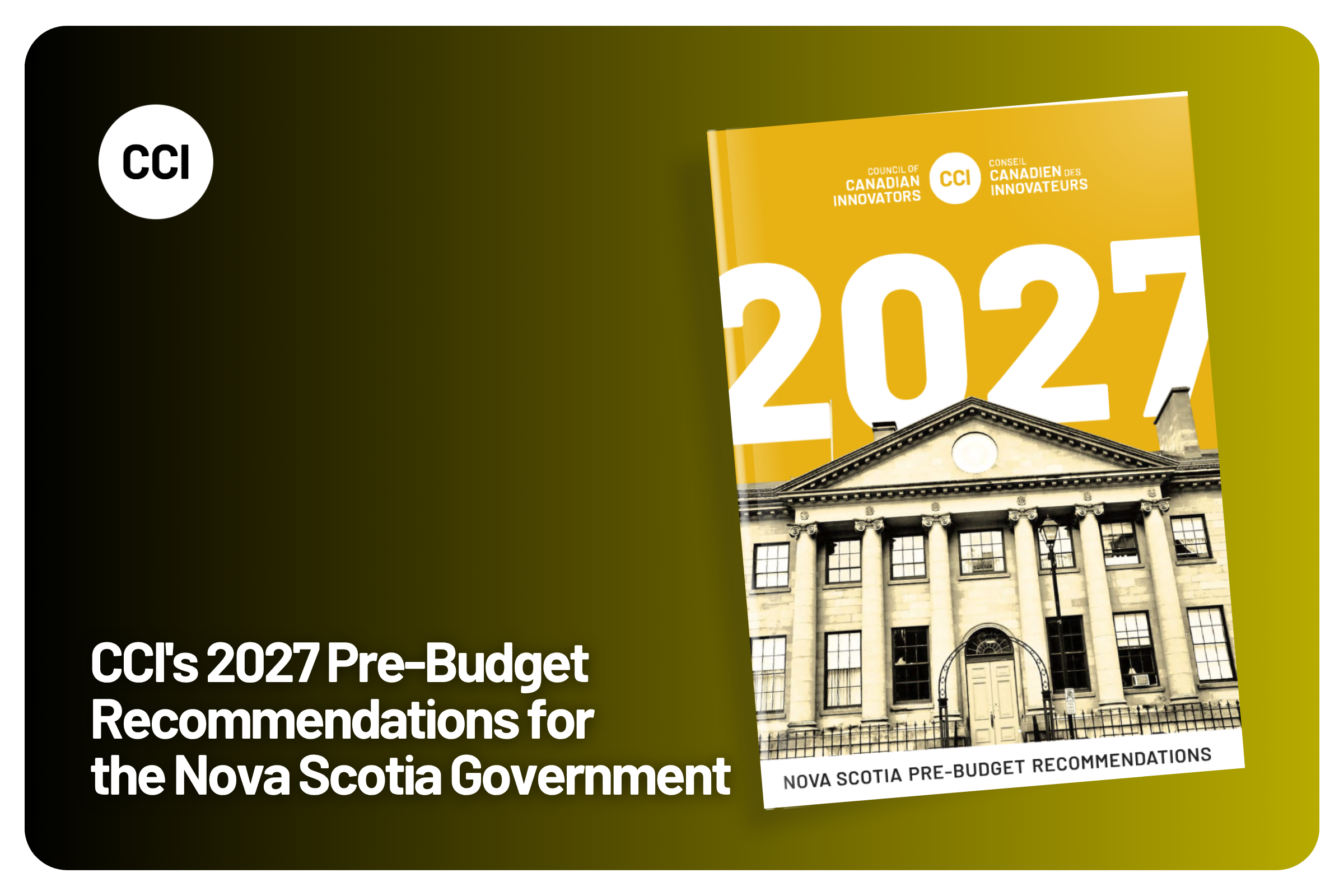 CCI's 2027 Pre-Budget Recommendations for the Nova Scotia Government
