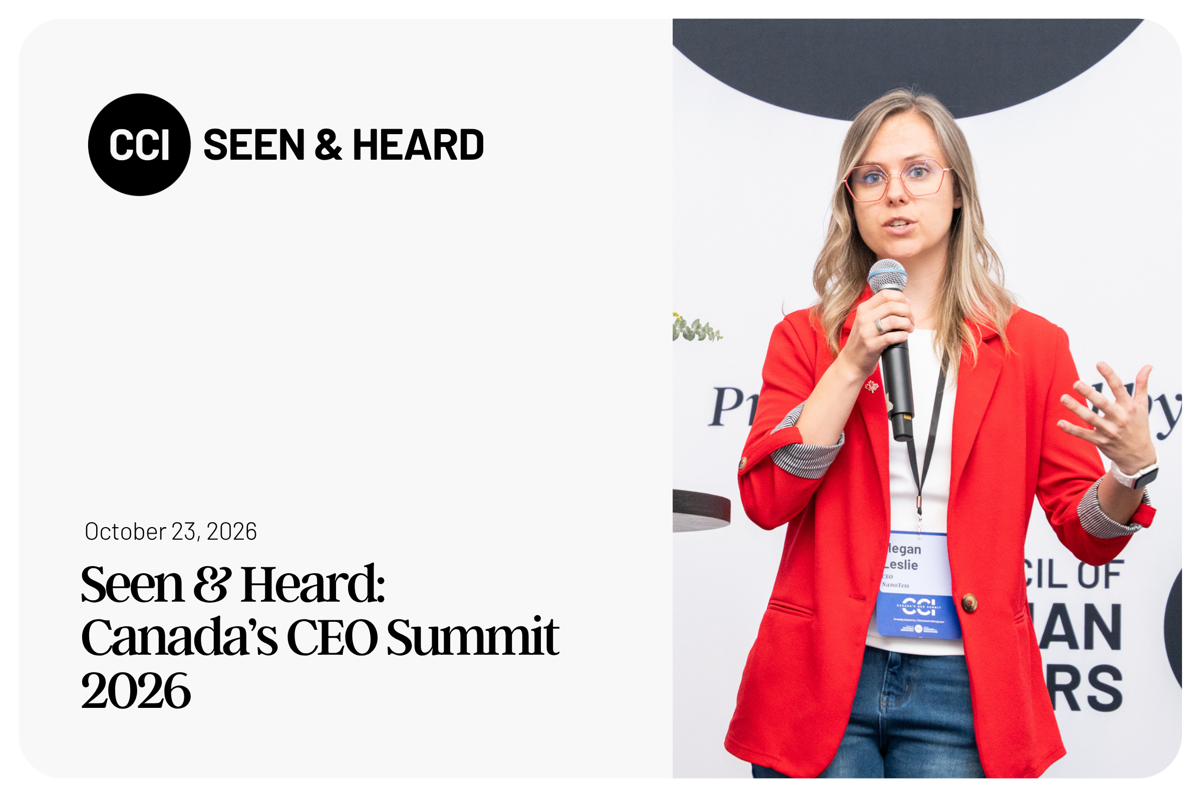 Seen & Heard at Canada's CEO Summit 2026