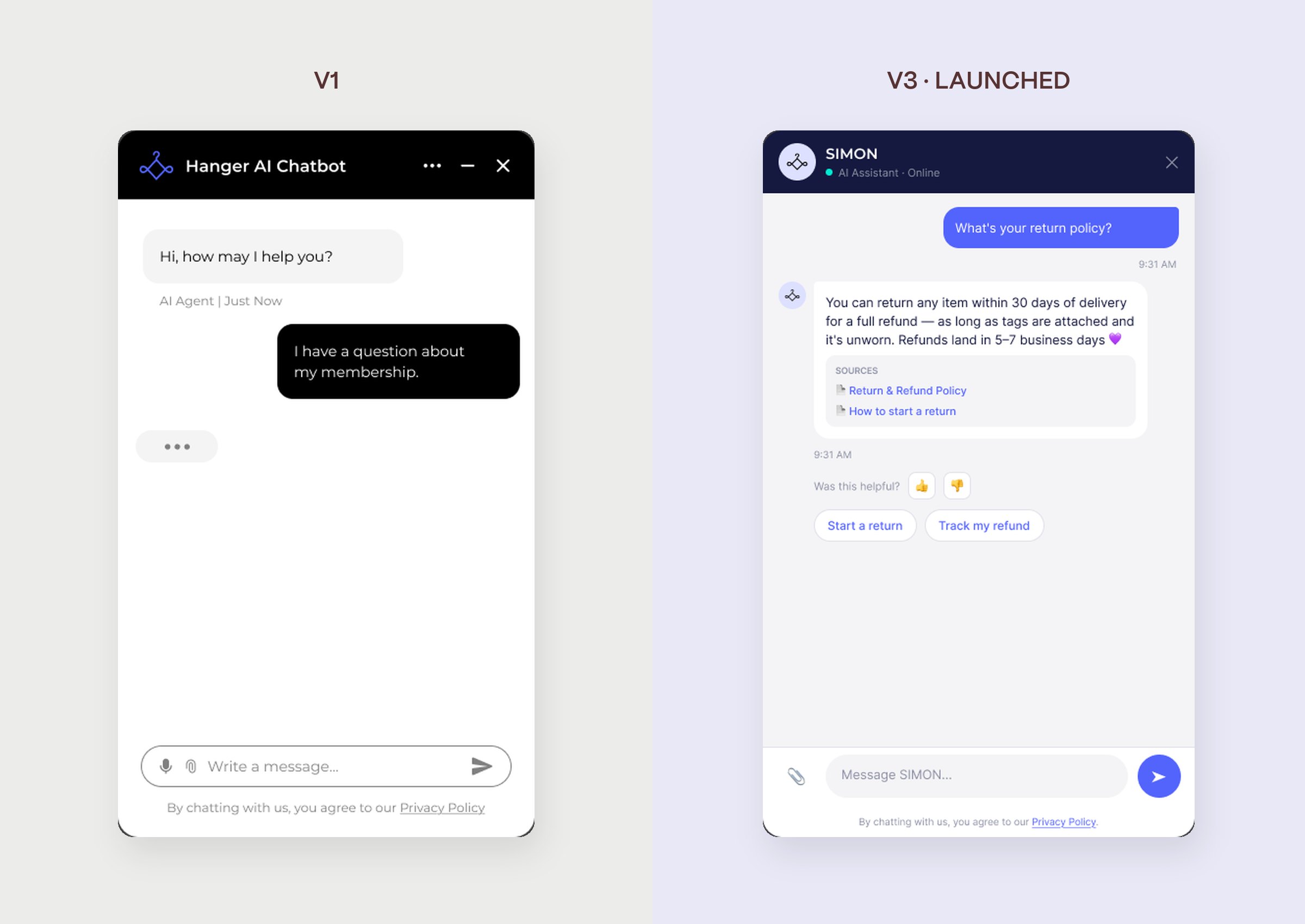 Answer screen: V1 next to V3