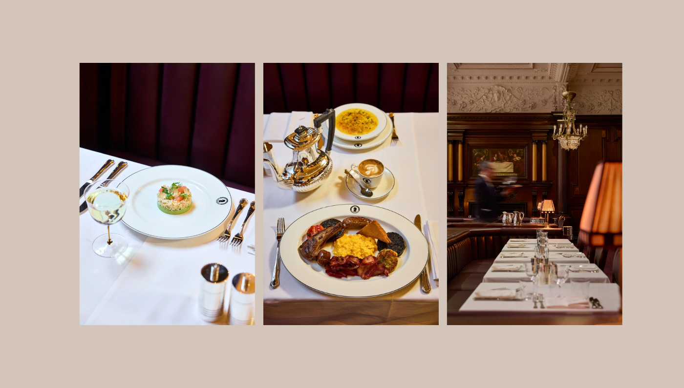 Simpson's on the strand reopened. Up close image of the breakfast
