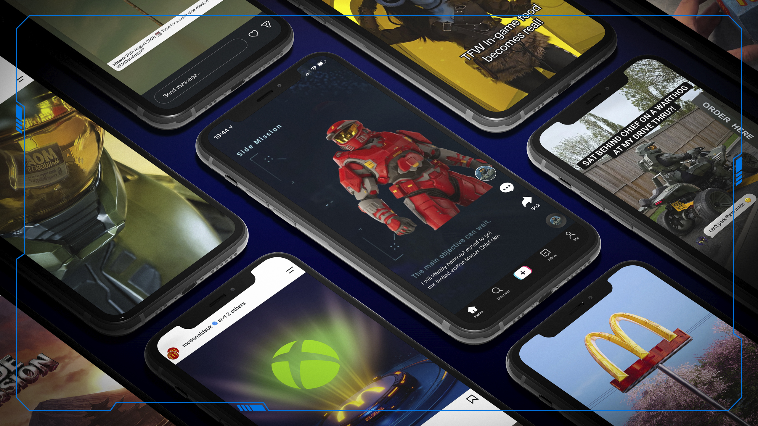mcdonalds xbox side missions in app experience flat lay