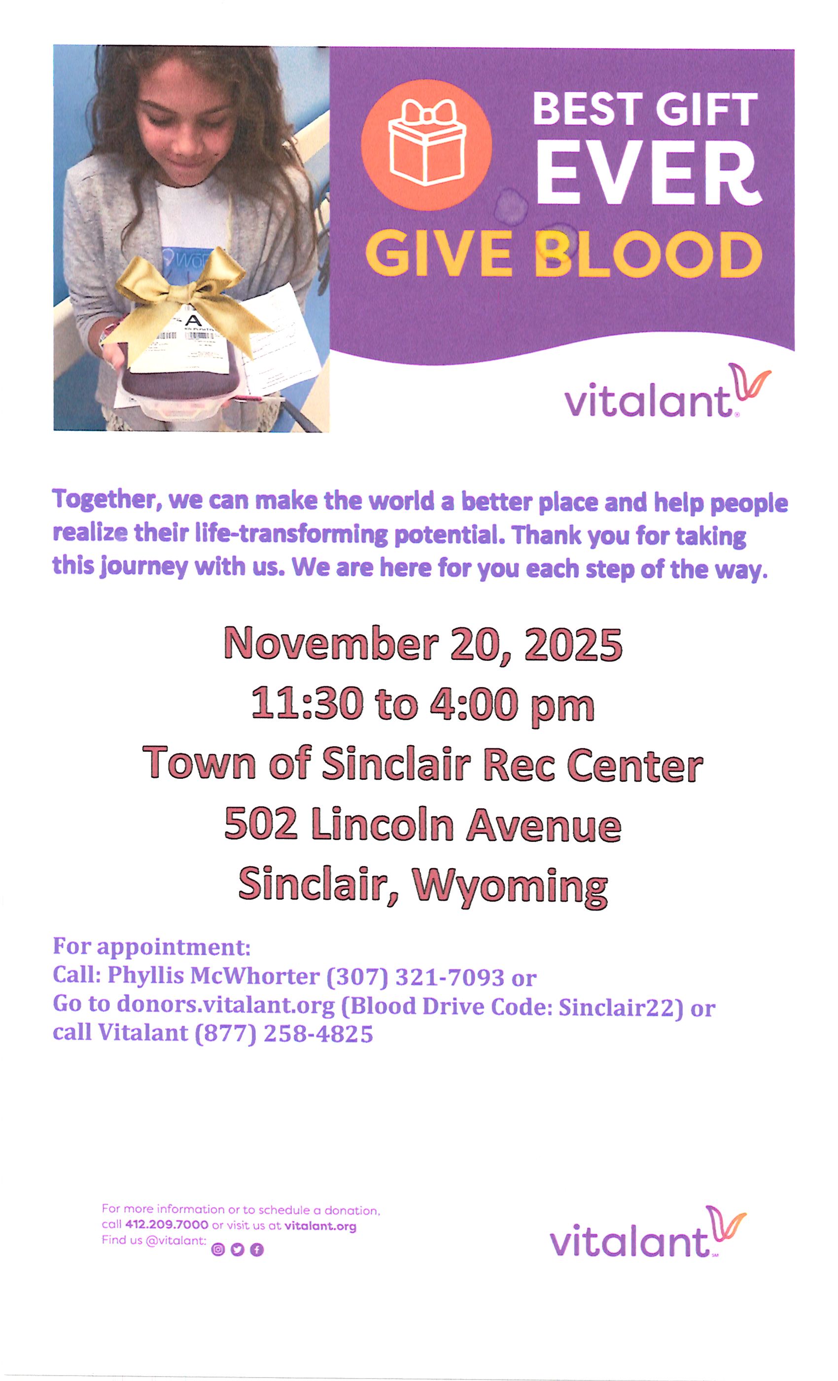 Sinclair Blood Drive