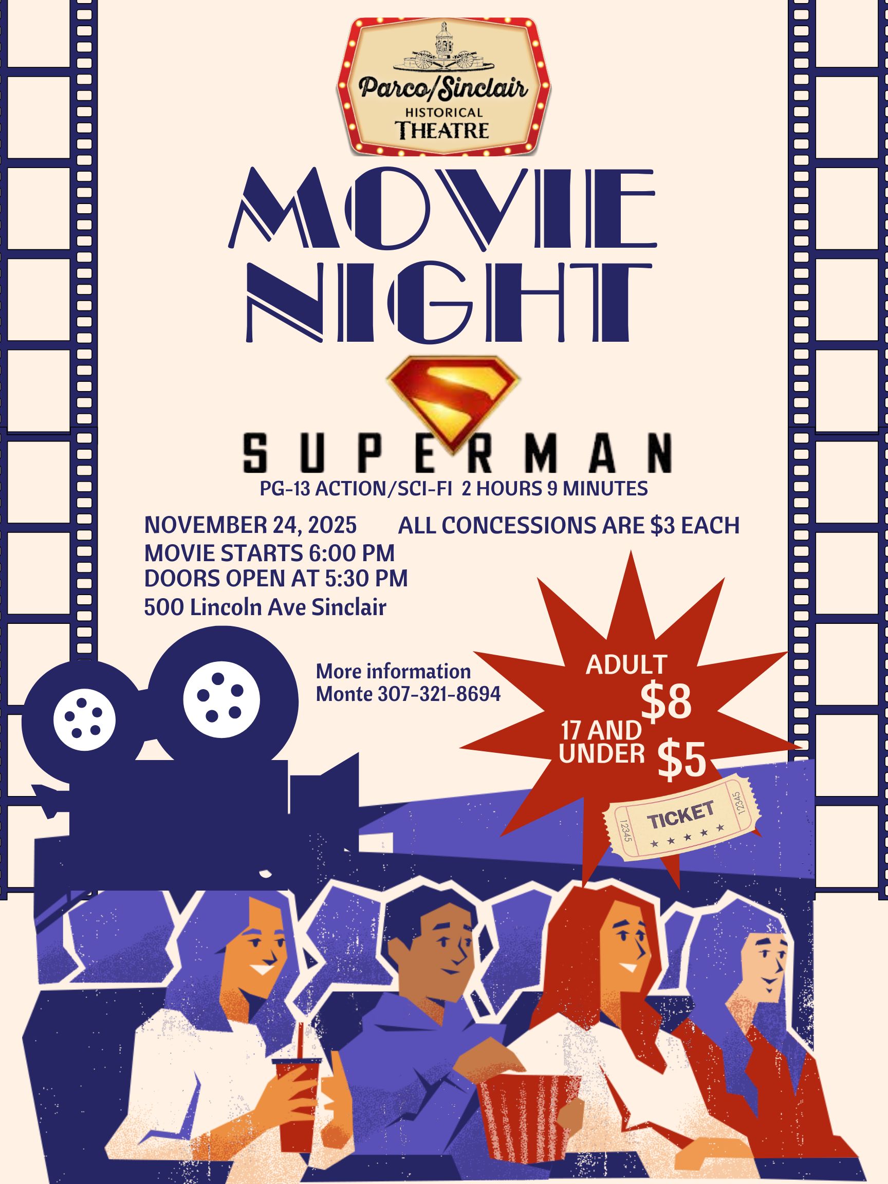 MOVIE NIGHT - "Superman" Monday, Nov. 24th