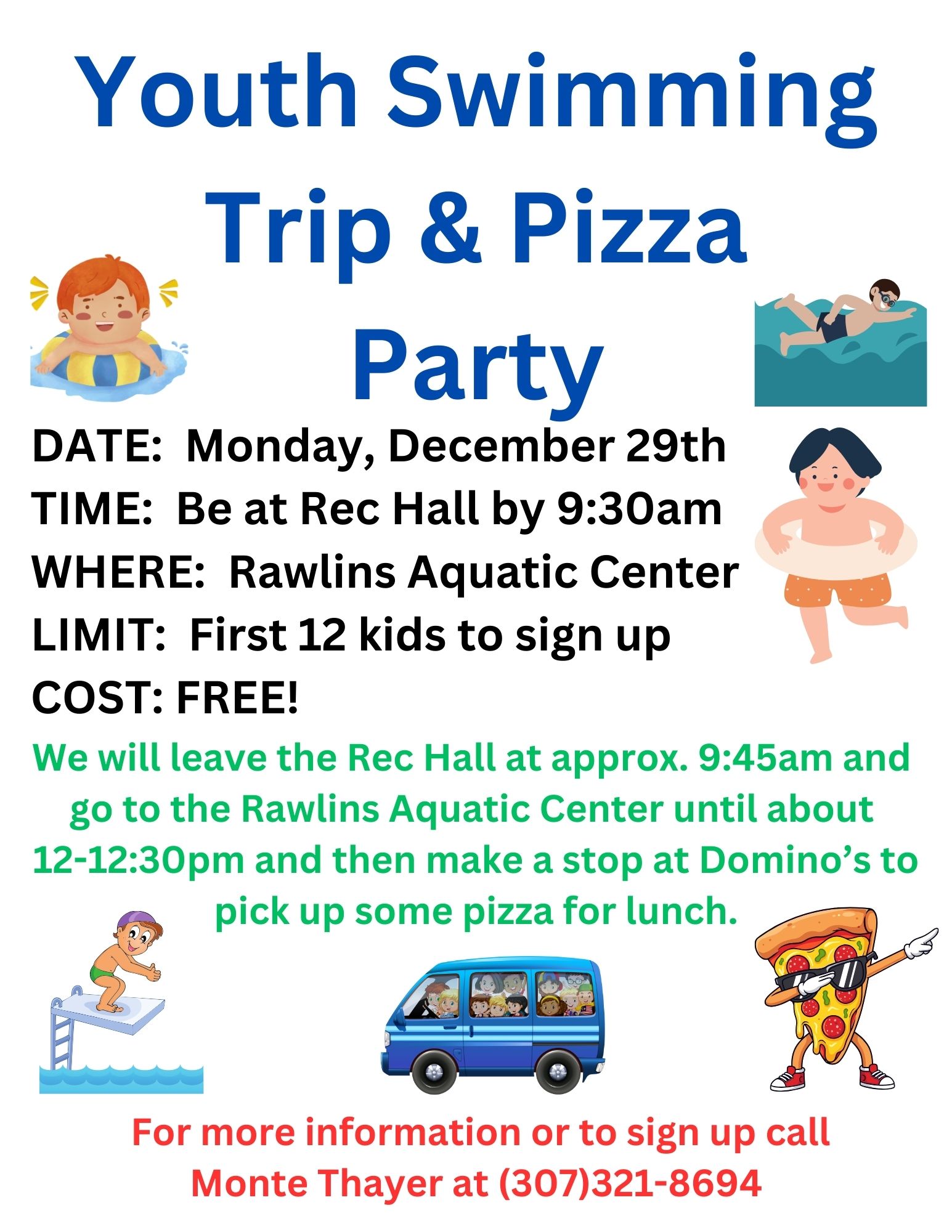 Sinclair Youth Swimming Trip & Pizza Party 