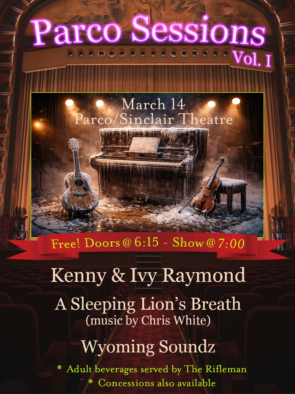 "Parco Sessions Vol. I" Concert at the Parco/Sinclair Historical Theatre