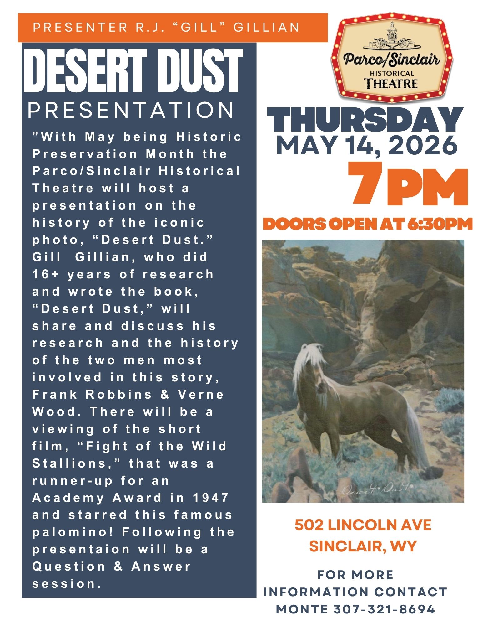 "Desert Dust" Photo History Presentation by R.J. "Gill" Gillilan