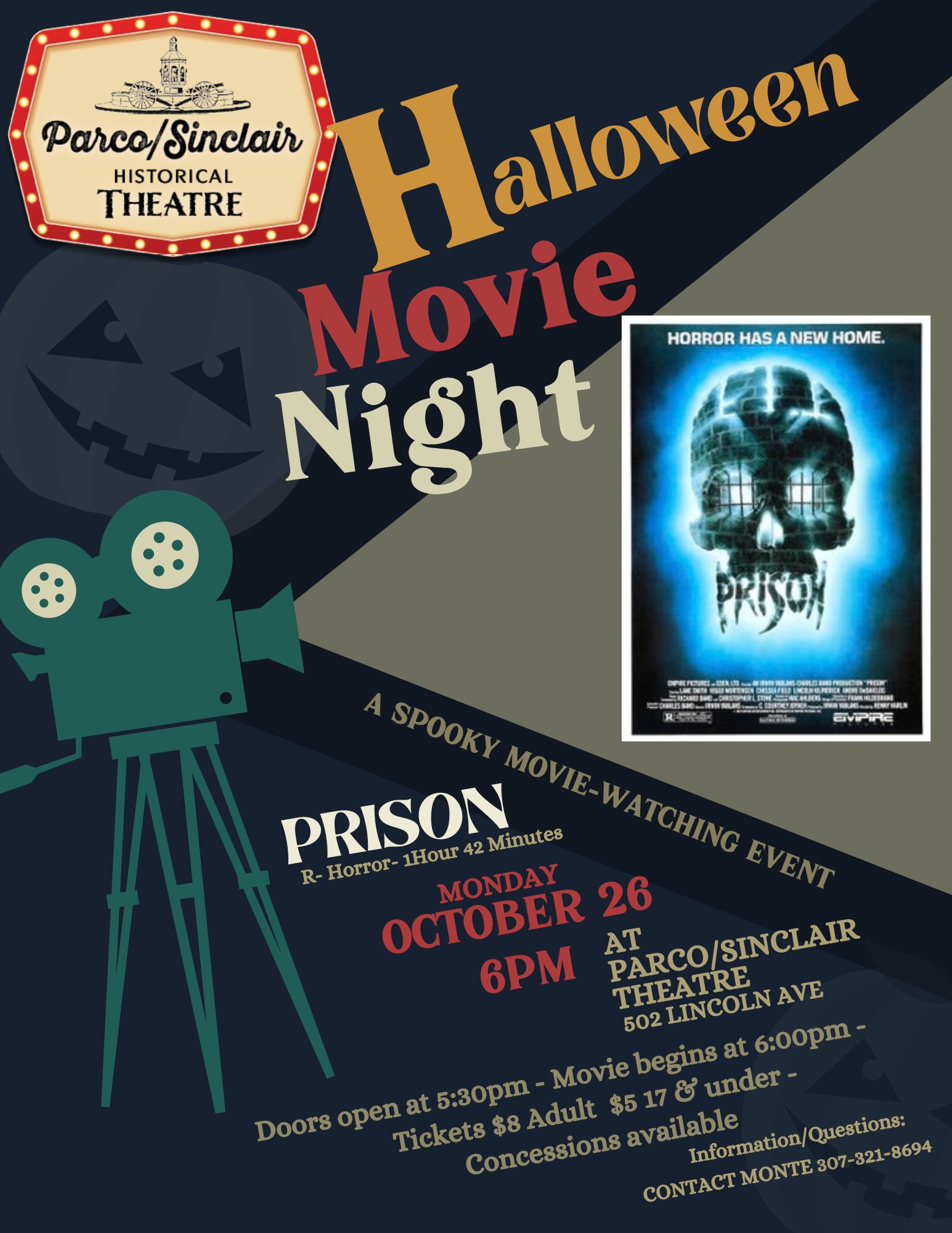 Halloween Week Movie Night - "PRISON"  