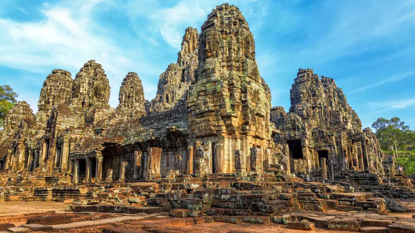 Angkor Thom, chrám Bayon, Kambodža