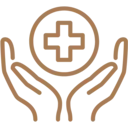 Cupped hands with medical cross — IV NAD+ Infusion