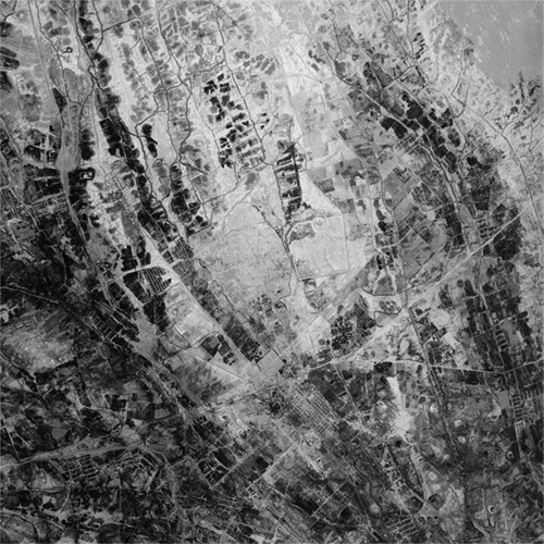 A high resolution declassified KH-7 GAMBIT spy satellite image of Bayramaly, Turkmenistan from August 15, 1964.