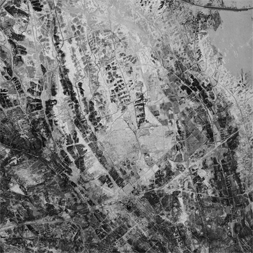 A high resolution declassified KH-7 GAMBIT spy satellite image of Bayramaly, Turkmenistan from September 24, 1964.