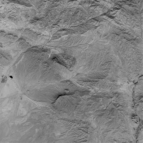 A high resolution declassified KH-7 GAMBIT spy satellite image of Nakhchivan, Azerbaijan from September 25, 1964.