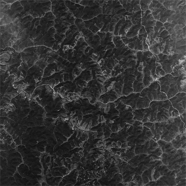 A high resolution declassified KH-7 GAMBIT spy satellite image of West Union, West Virginia from September 26, 1964.