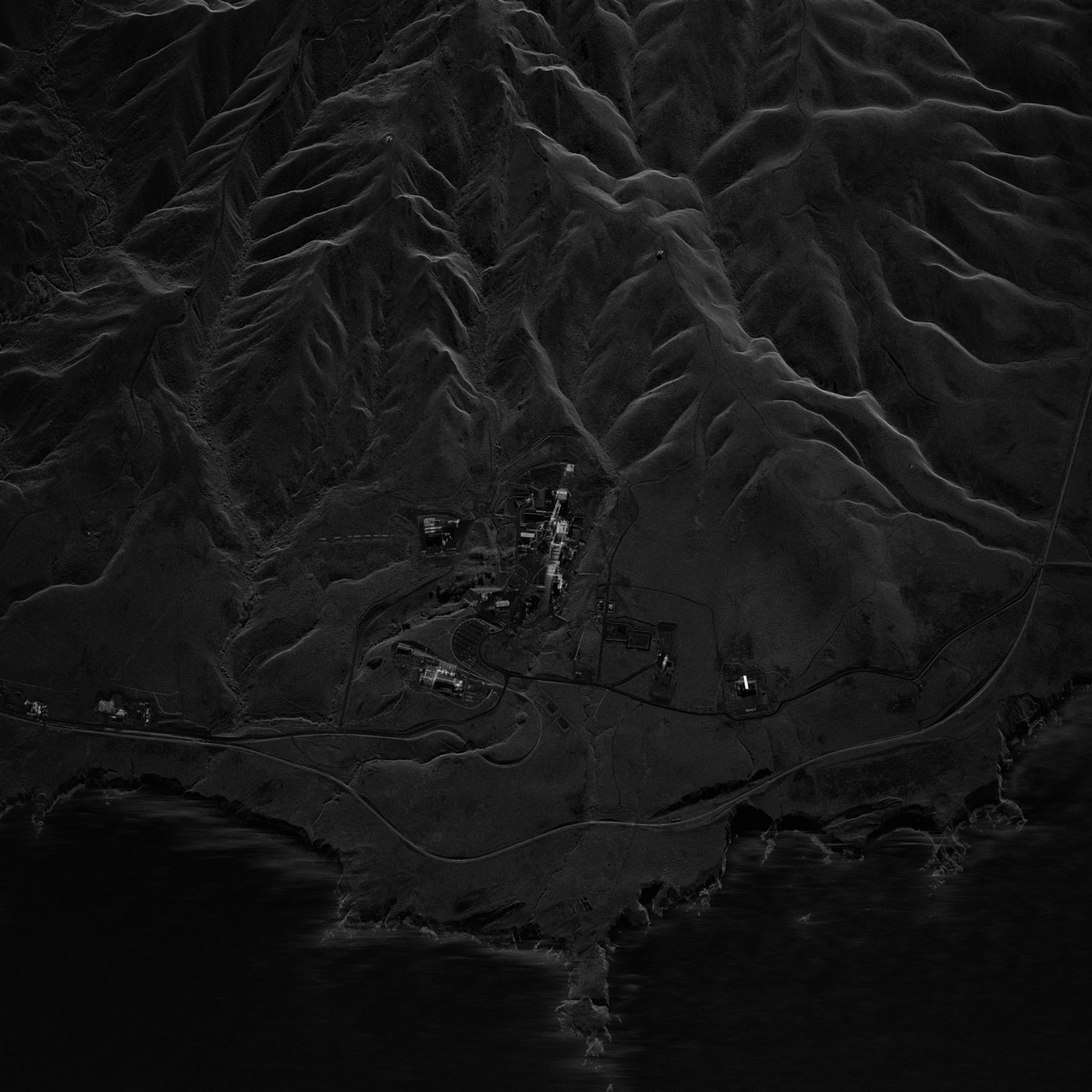 A very high resolution Umbra synthetic aperture radar (SAR) satellite image of Space Launch Complex 6 at Vandenberg Space Force Base, California.