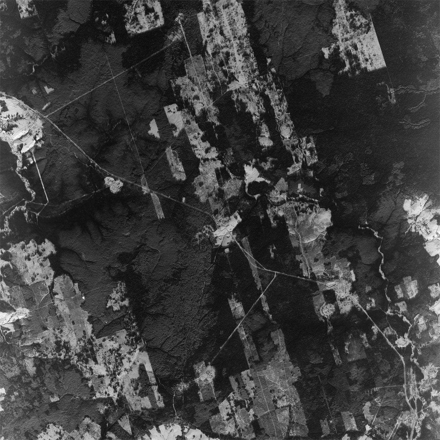 A high resolution declassified KH-7 GAMBIT spy satellite image of Yarya, Pervomaysky, Kirov Oblast, Russia from January 27, 1965.