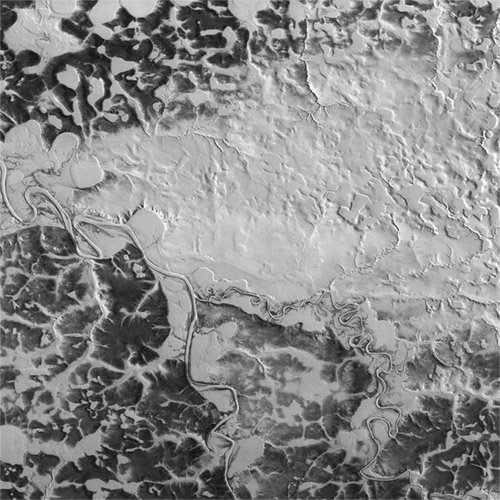 A high resolution declassified KH-7 GAMBIT spy satellite image of Nizhnyaya, Russia from March 13, 1965